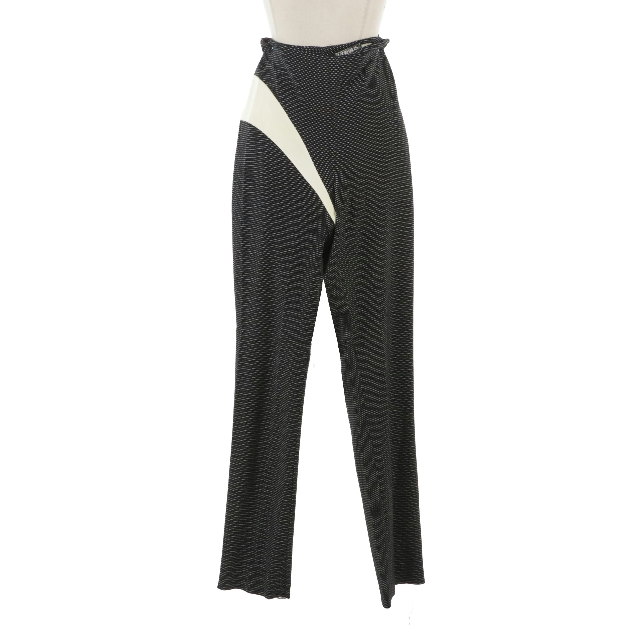 Versus Gianni Versace High Waist Jersey Stretch Knit Pant