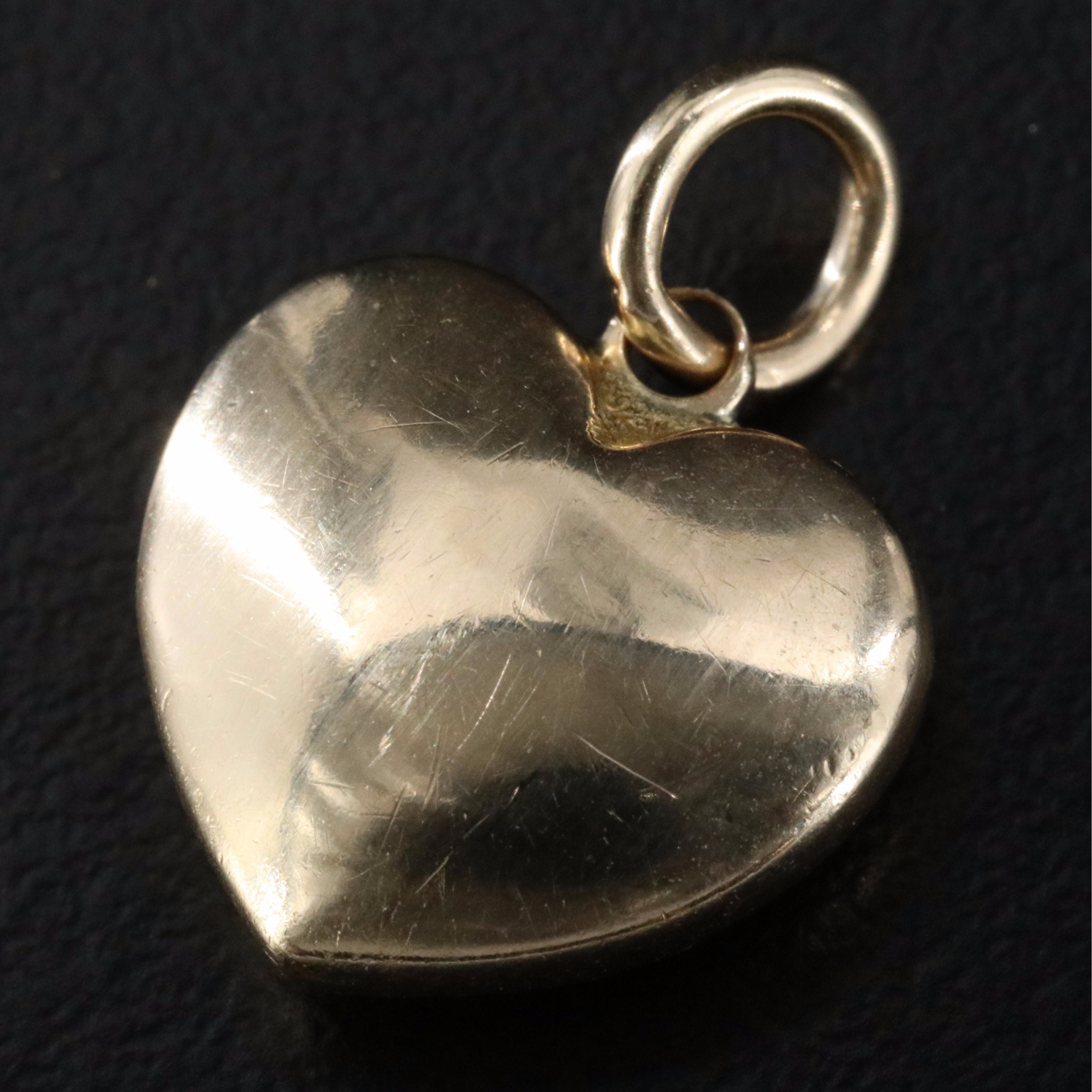 14K Puff Heart Pendant