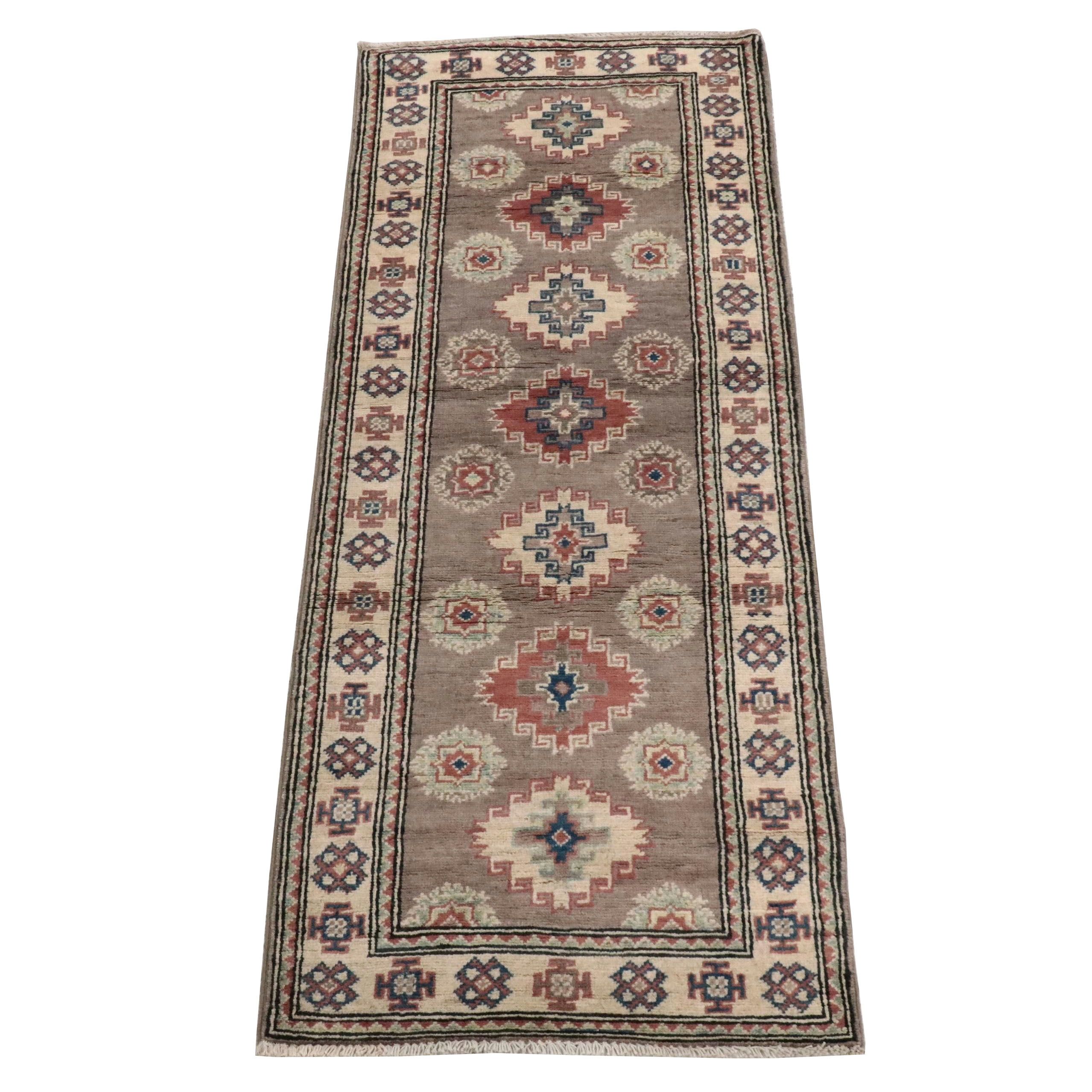 2'3 x 5'11 Hand-Knotted Pakistani Kazak Carpet Runner