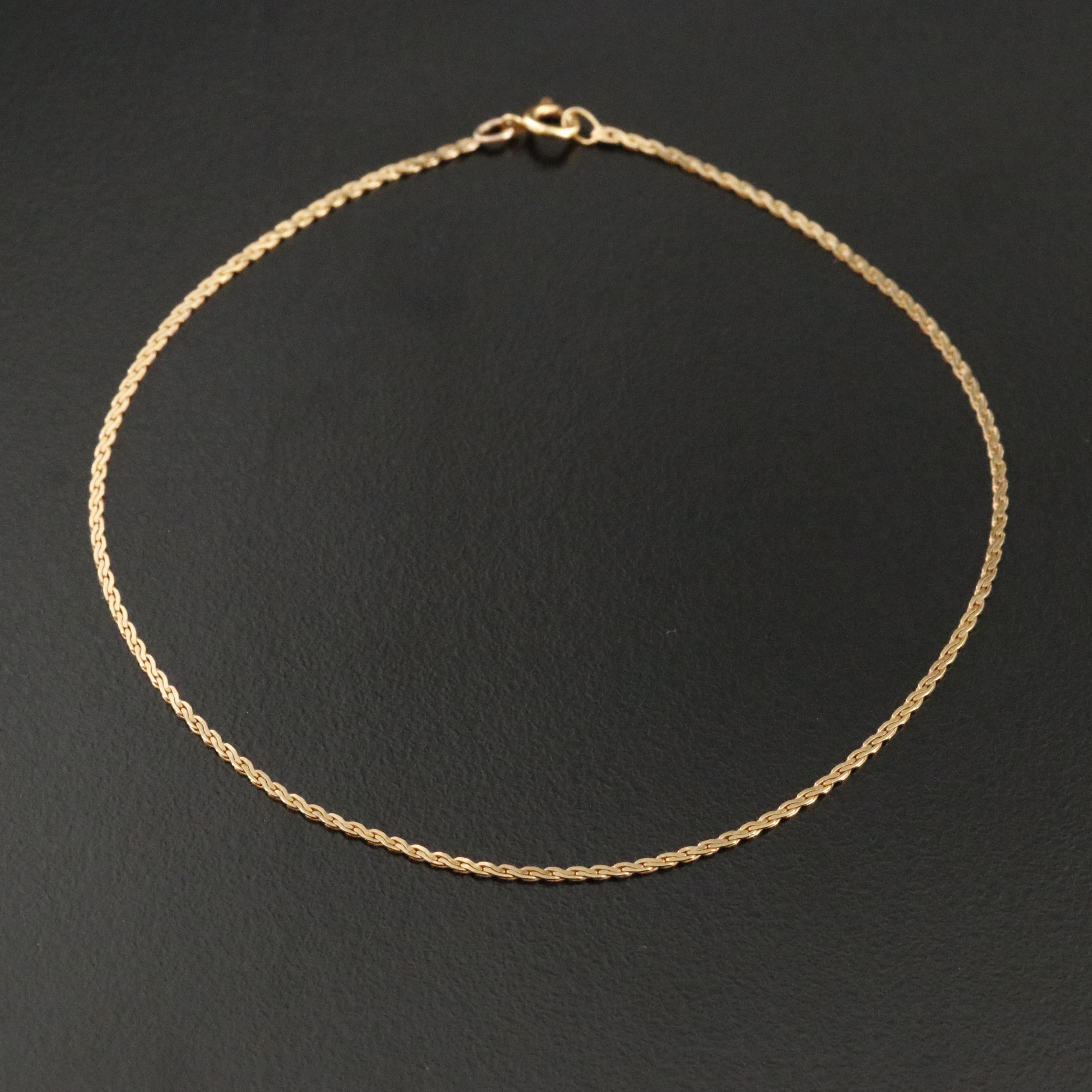 14K Serpentine Chain Bracelet