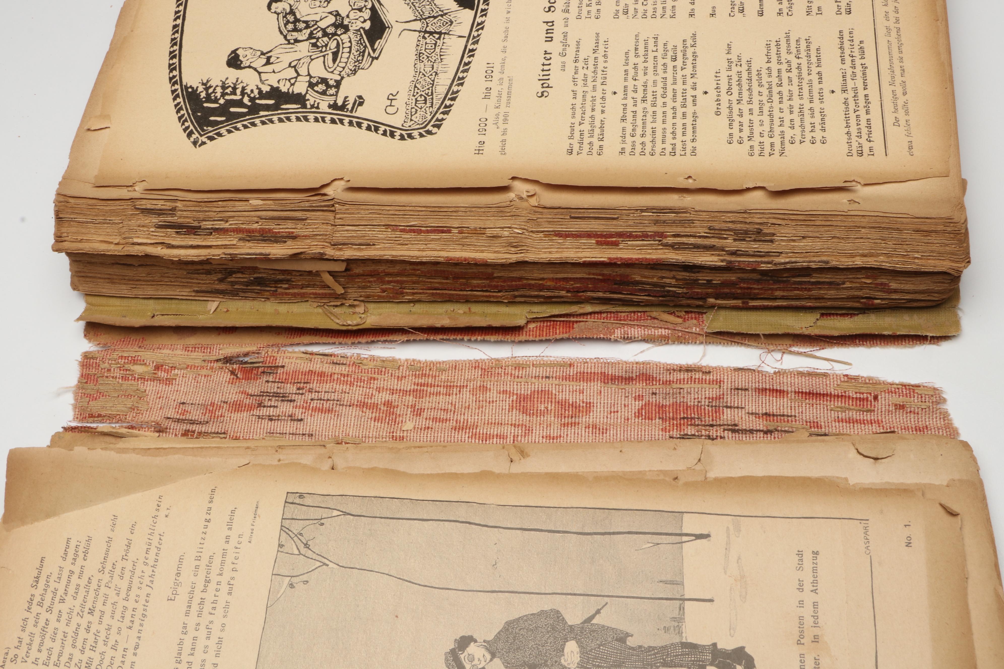 German "Lustige Blätter" Bound Magazine, 1900