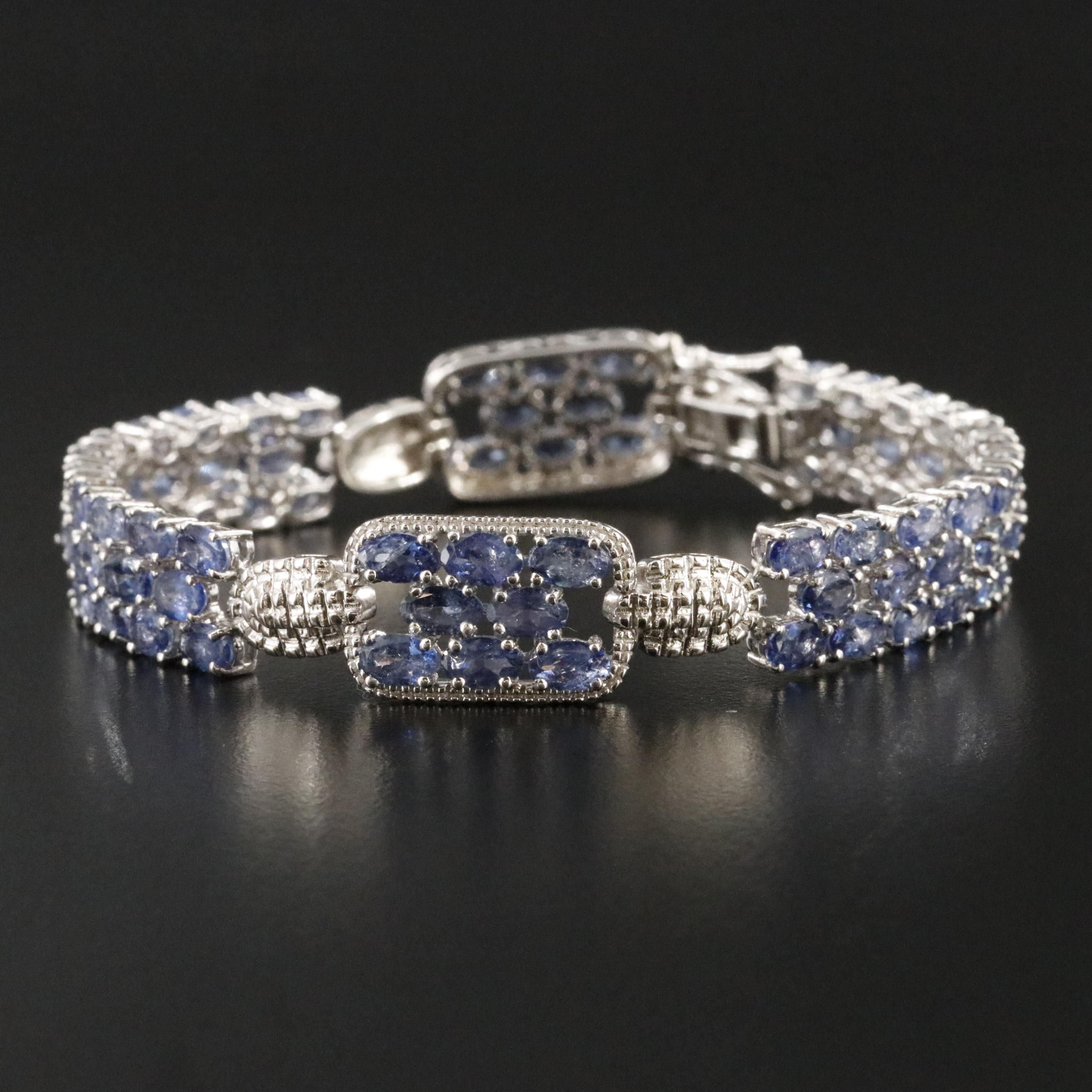 Oscar Friedman Sterling Tanzanite Bracelet