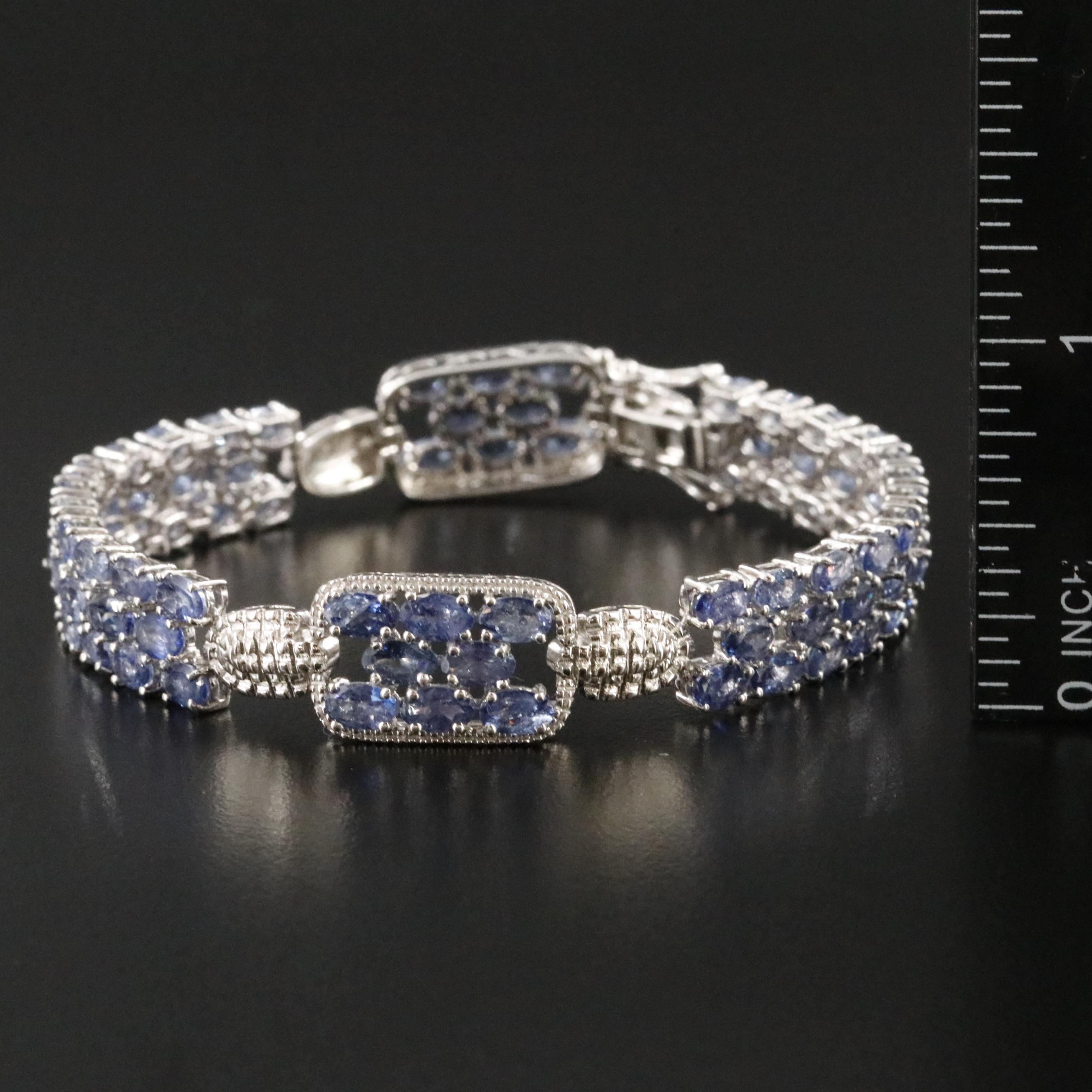 Oscar Friedman Sterling Tanzanite Bracelet