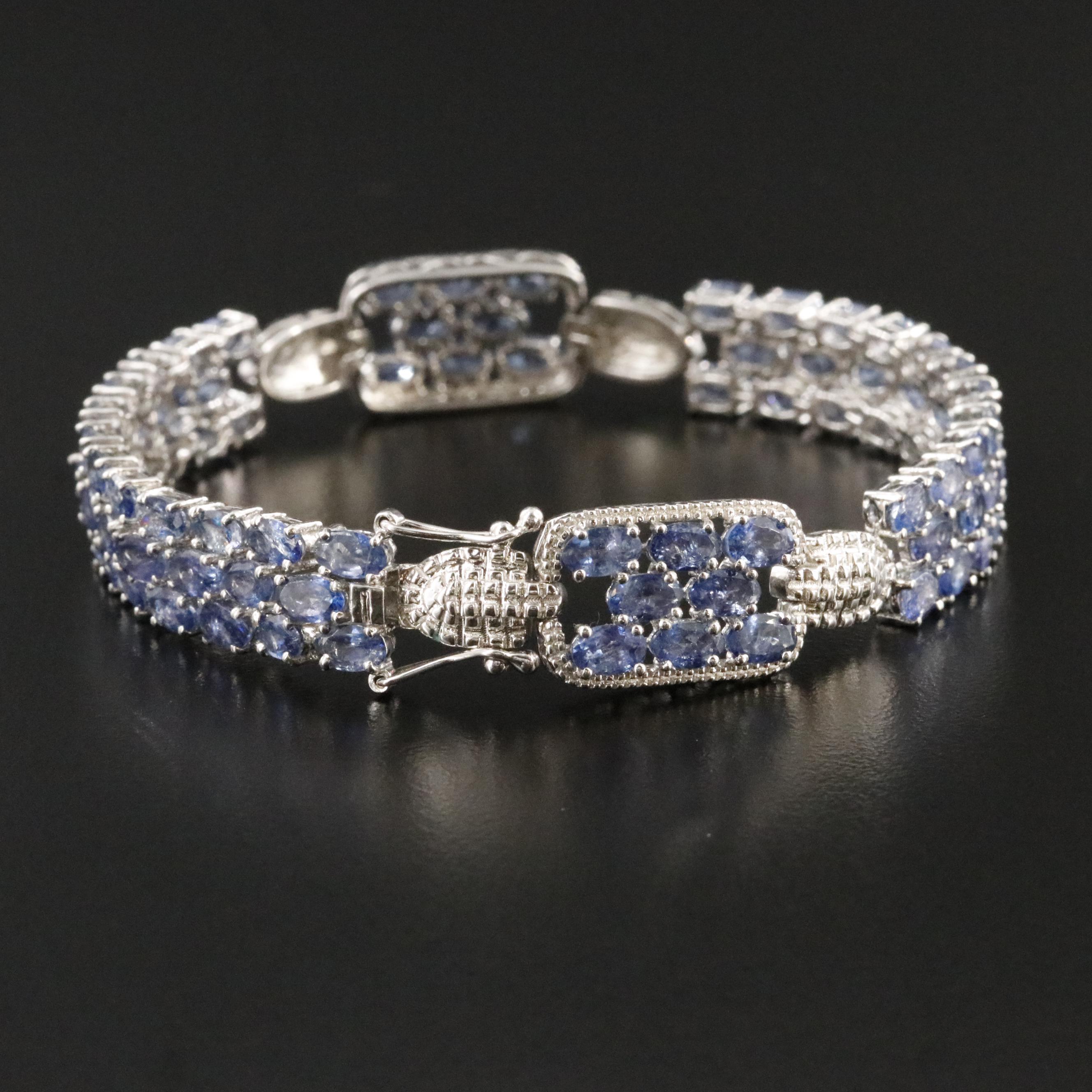 Oscar Friedman Sterling Tanzanite Bracelet