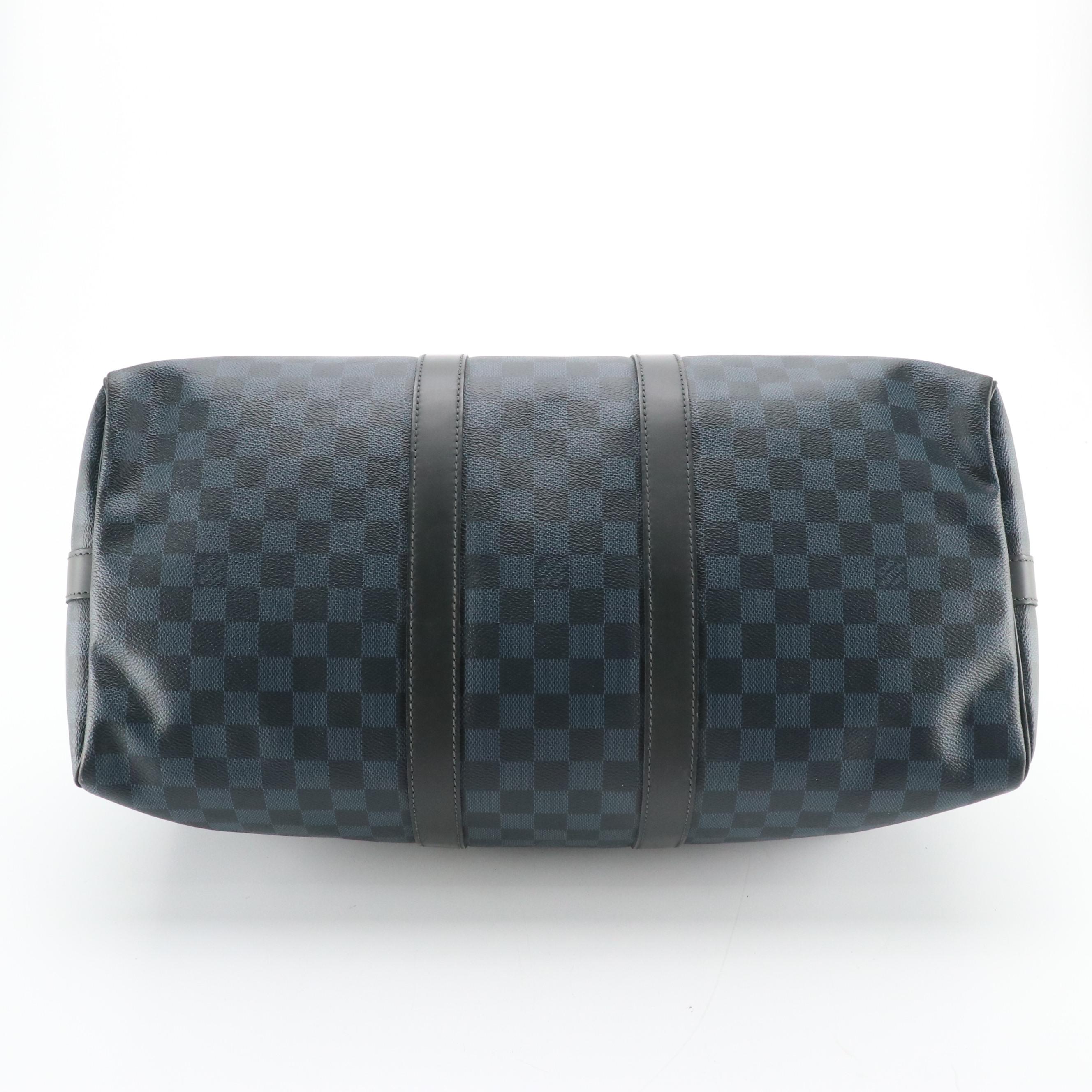 Louis Vuitton Keepall Bandoulière 45 in Damier Graphite Canvas and Black Leather