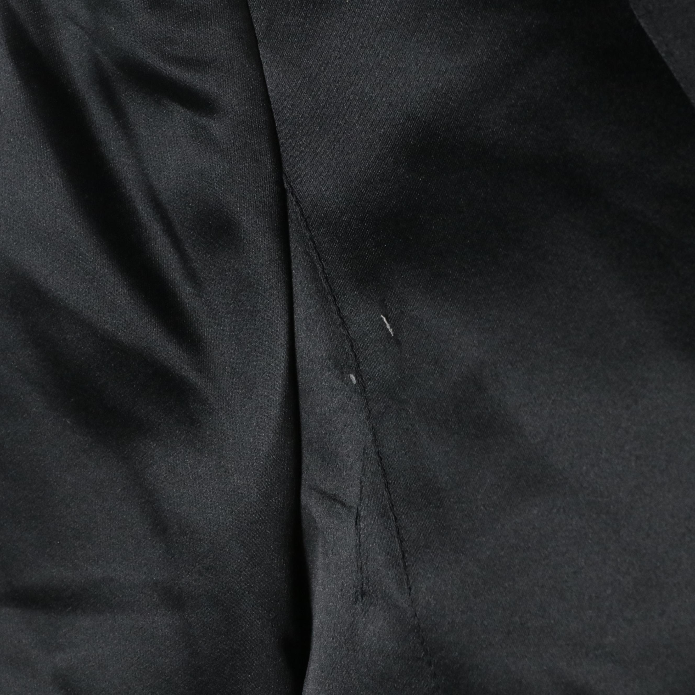 Novello-Bloom Shiny Polyester Jacket with Rhinestone Buttons and Mink Fur Cuffs