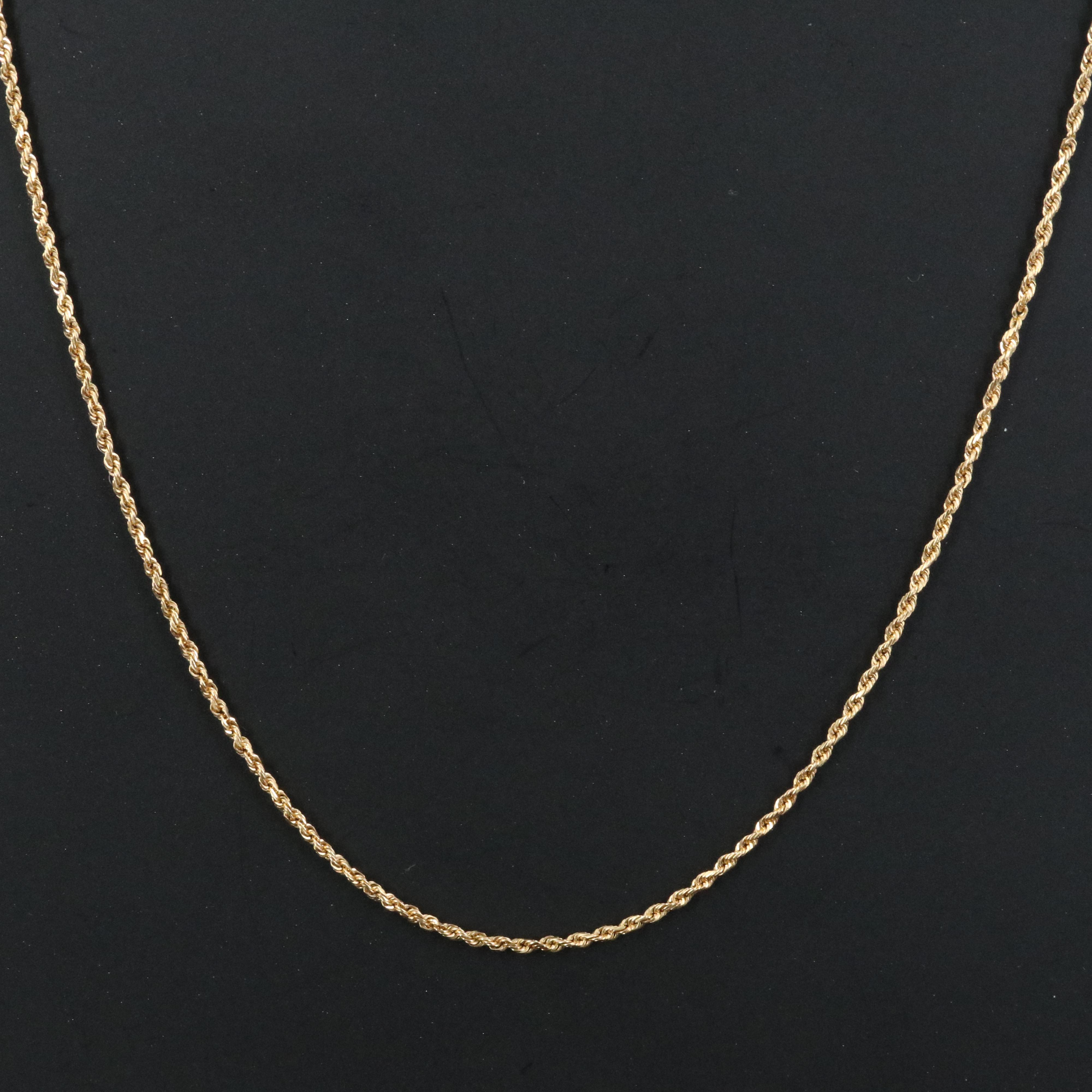 14K Rope Chain Necklace