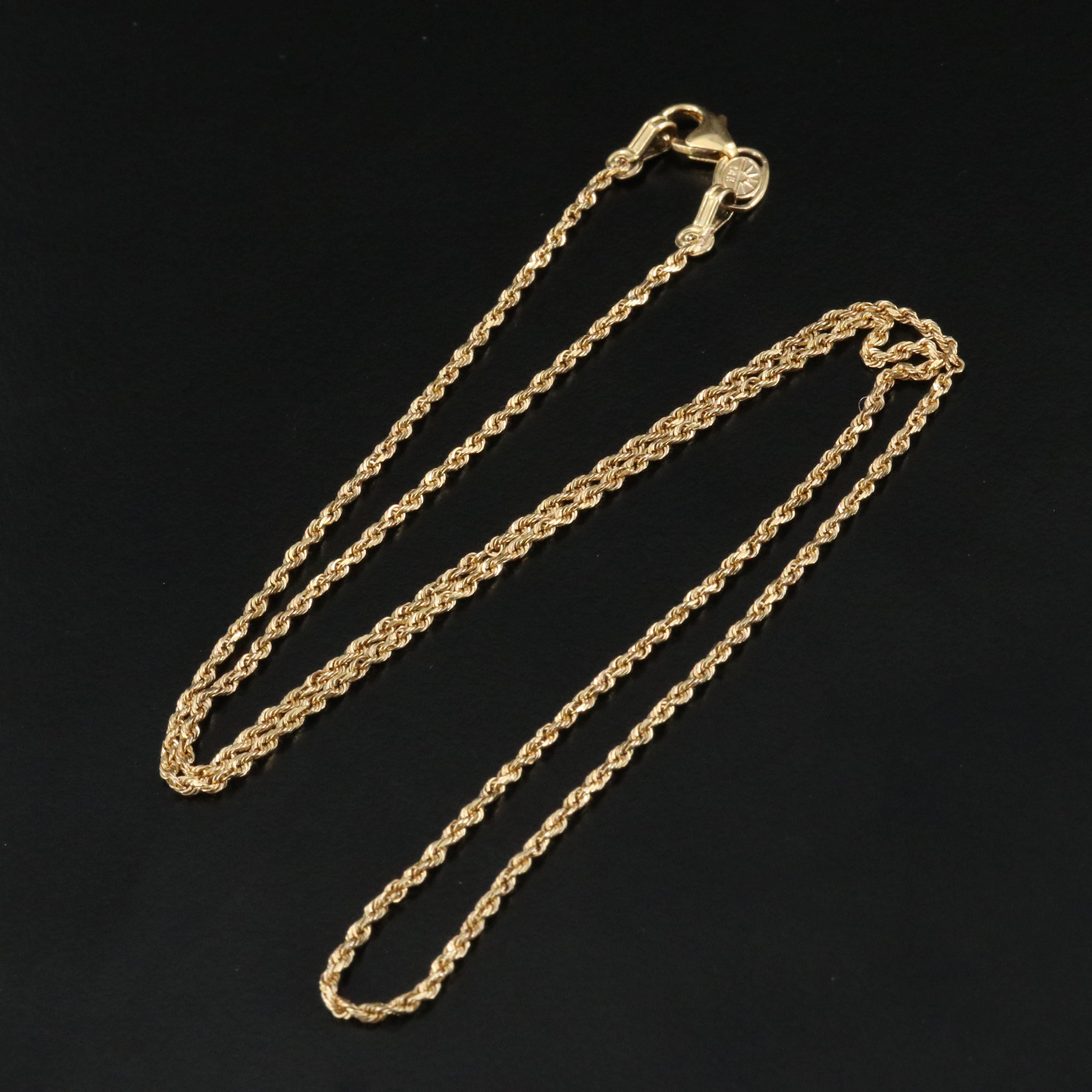 14K Rope Chain Necklace