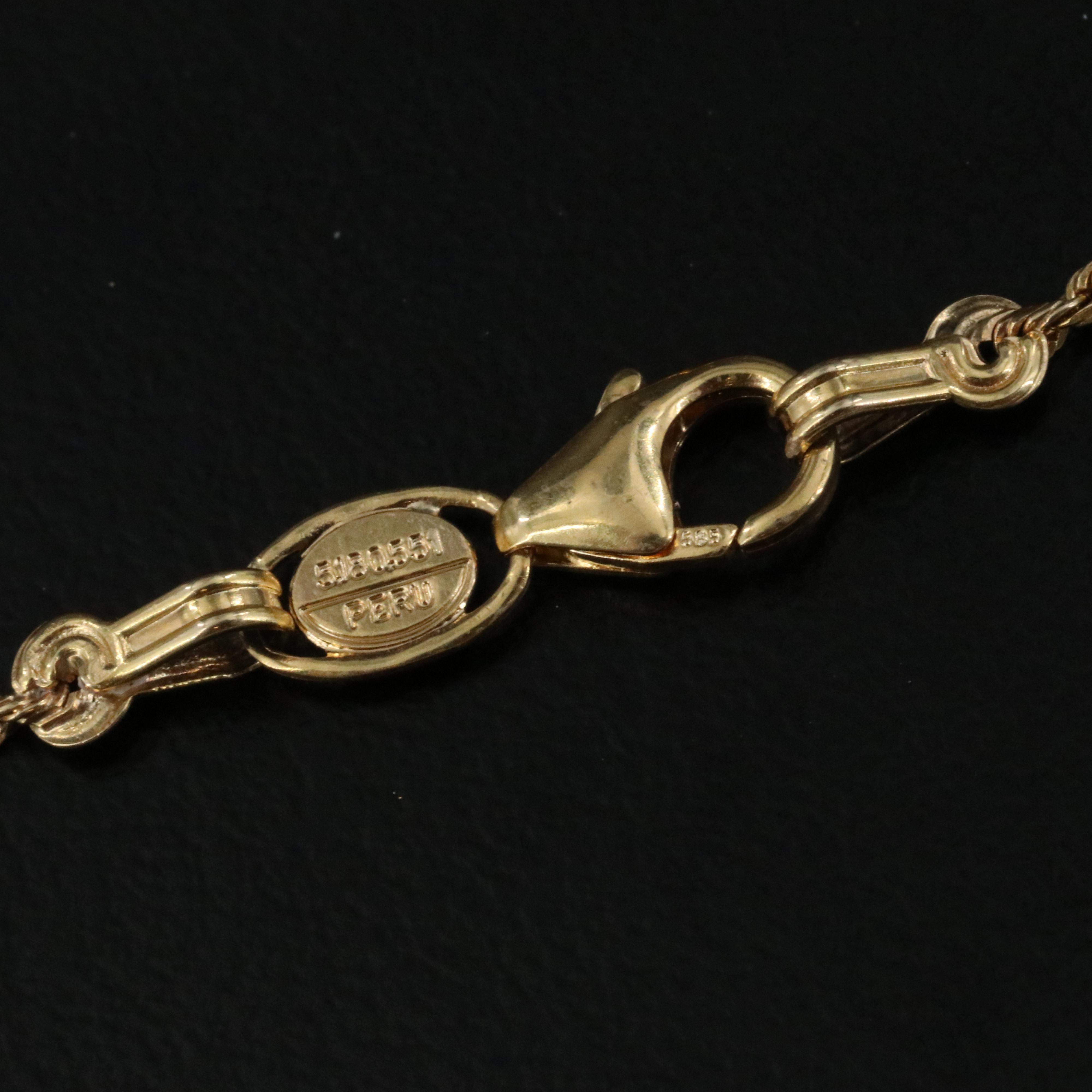 14K Rope Chain Necklace