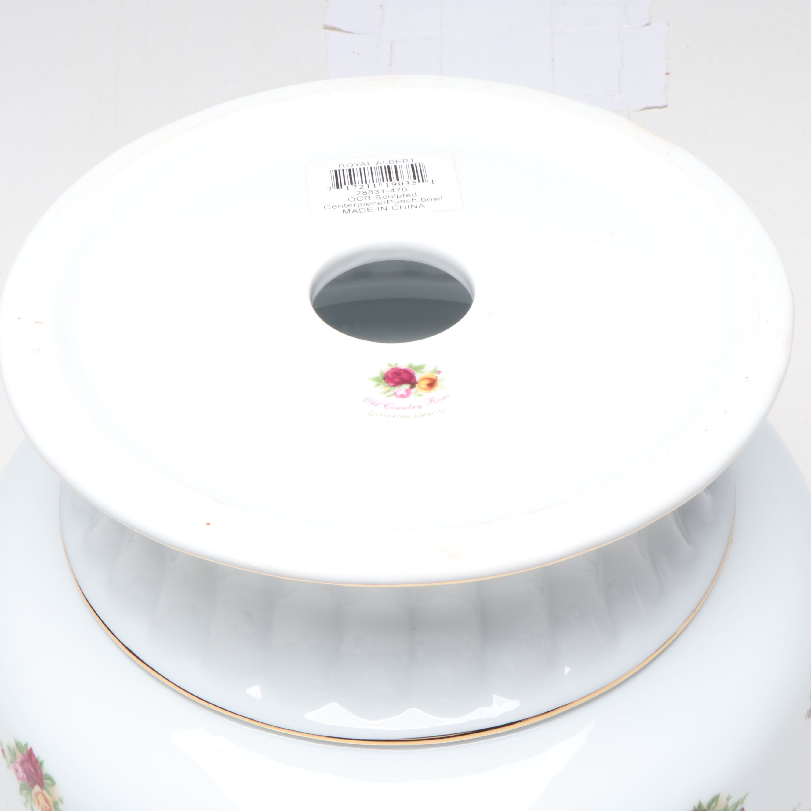 Royal Albert "Old Country Roses" Divided Dish with Punch Bowl and Cups