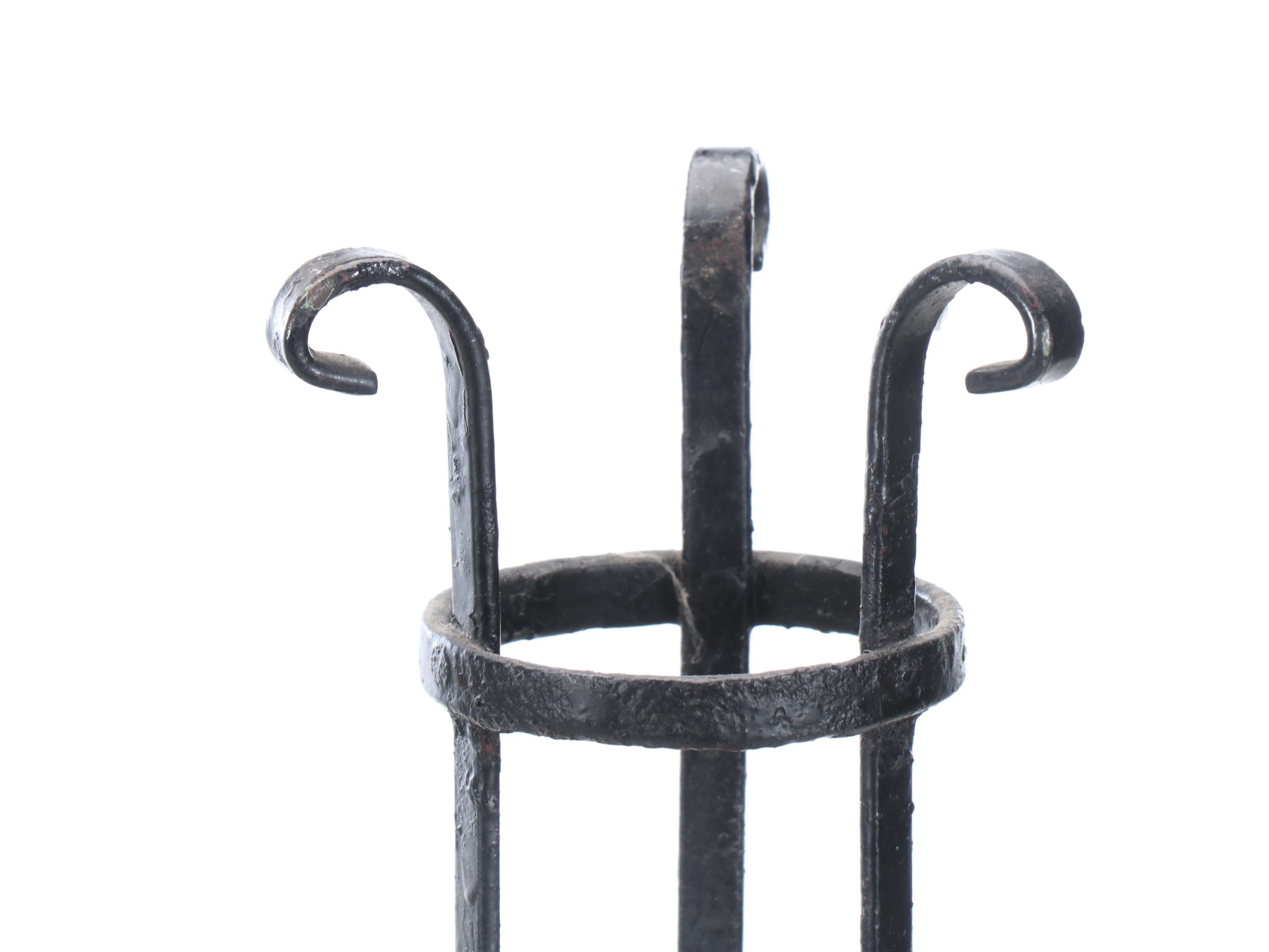 Wrought Iron and Glass Hurricane Candle Holders
