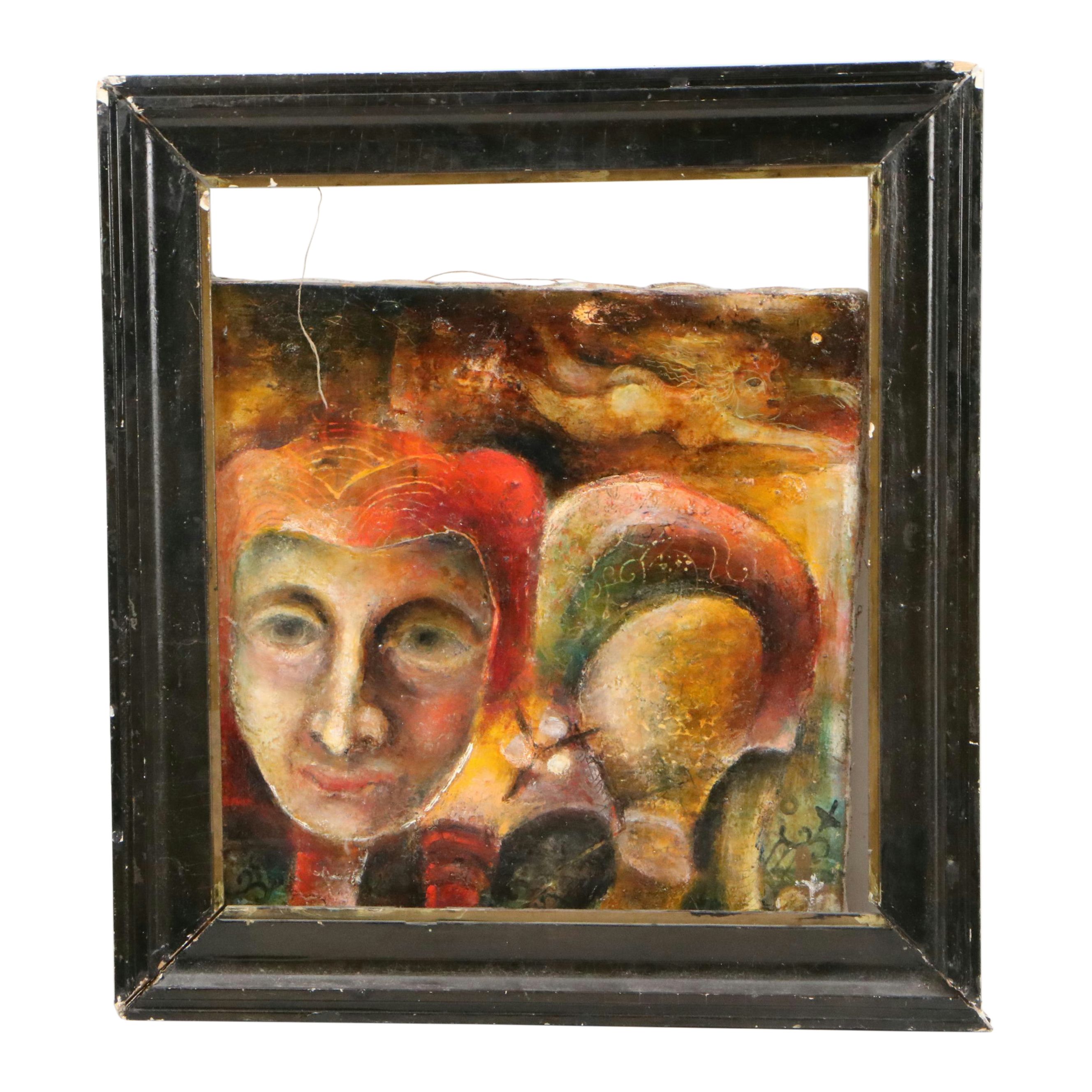 Nikolay Manuylov "Kuk" Oil Painting of Surreal Creature, Mid to Late 20th C.