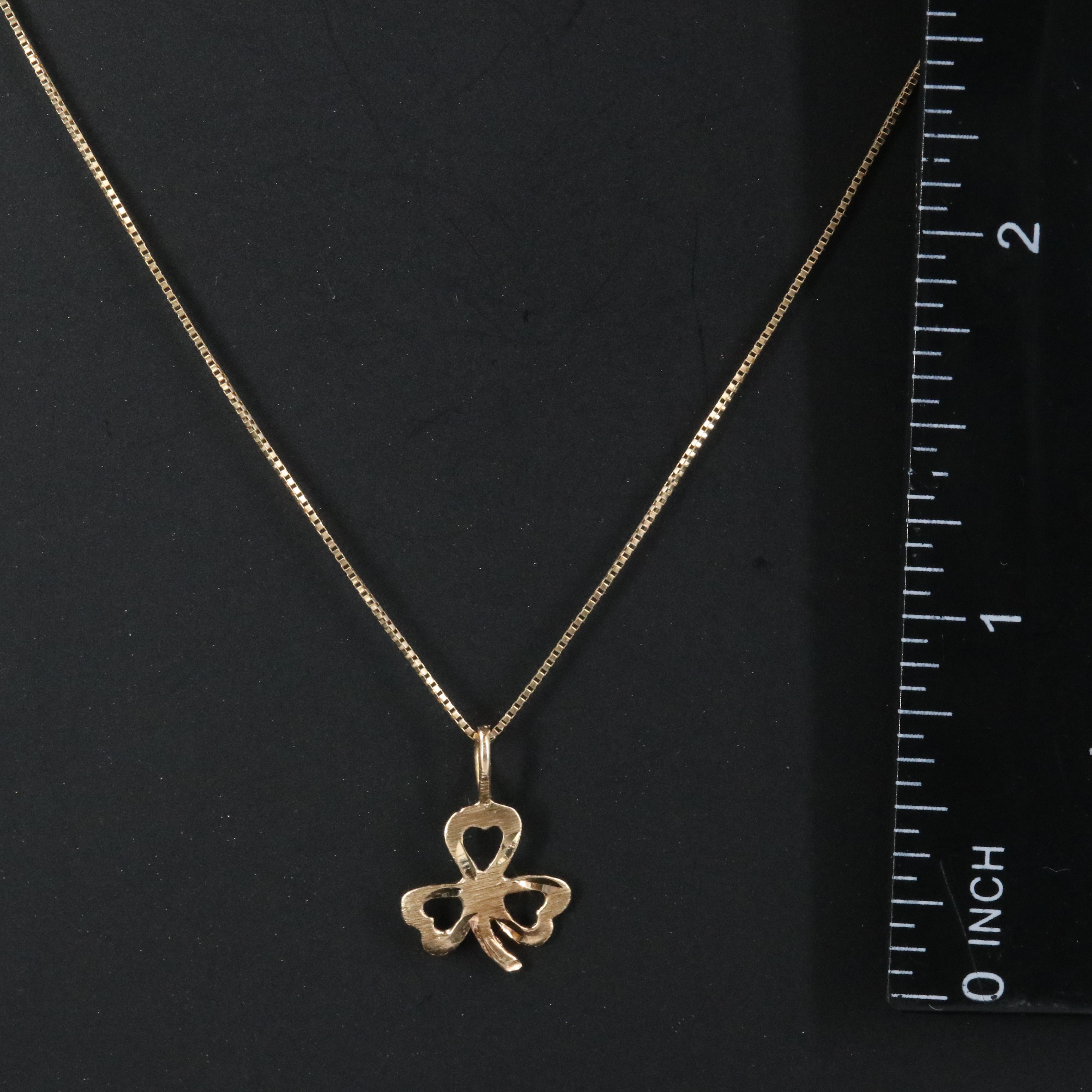 14K Clover Pendant Necklace