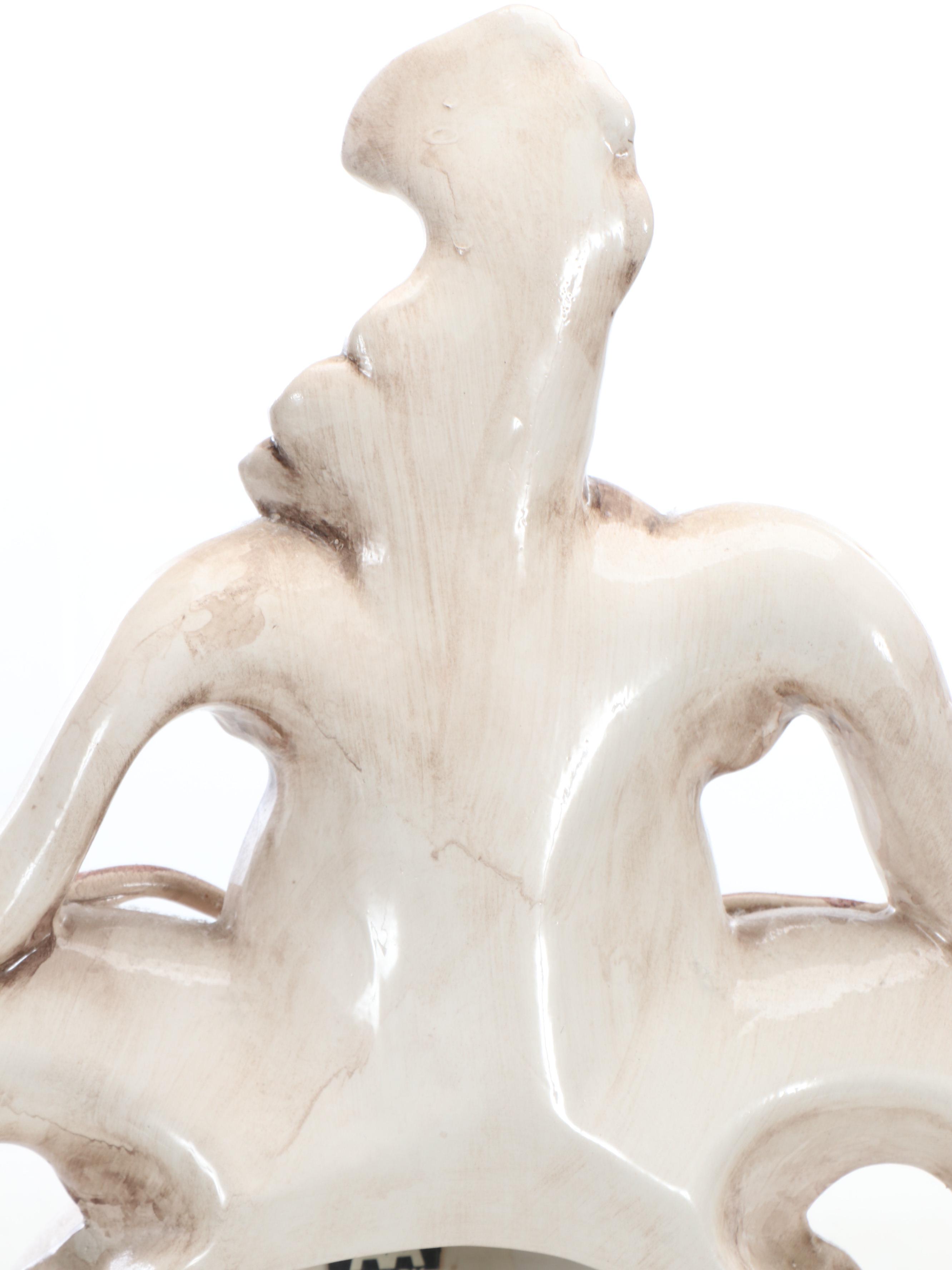 Capodimonte Rococo Style Porcelain Mantel Clock