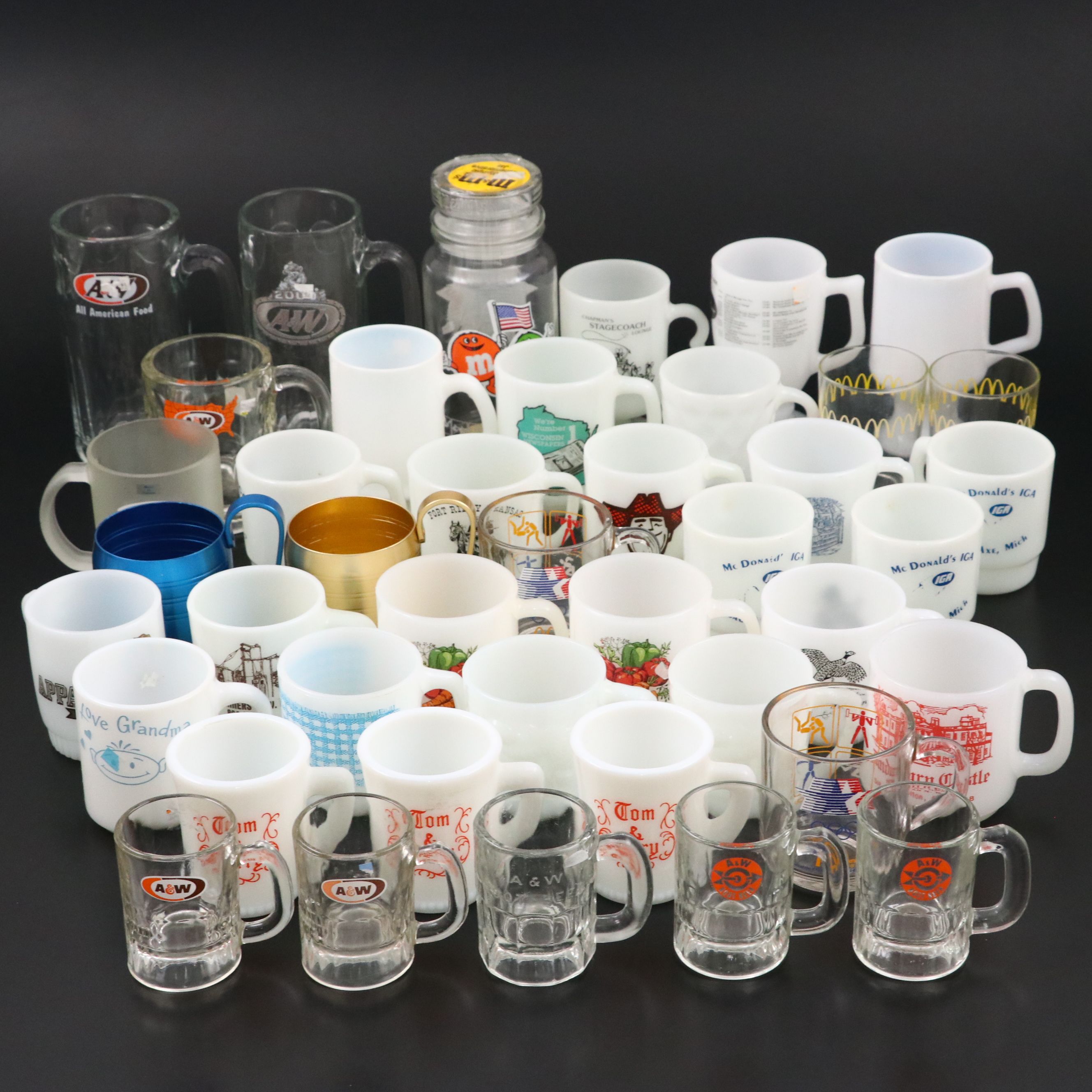 Anchor Hocking, McKee, and More Mugs and Branded Glassware