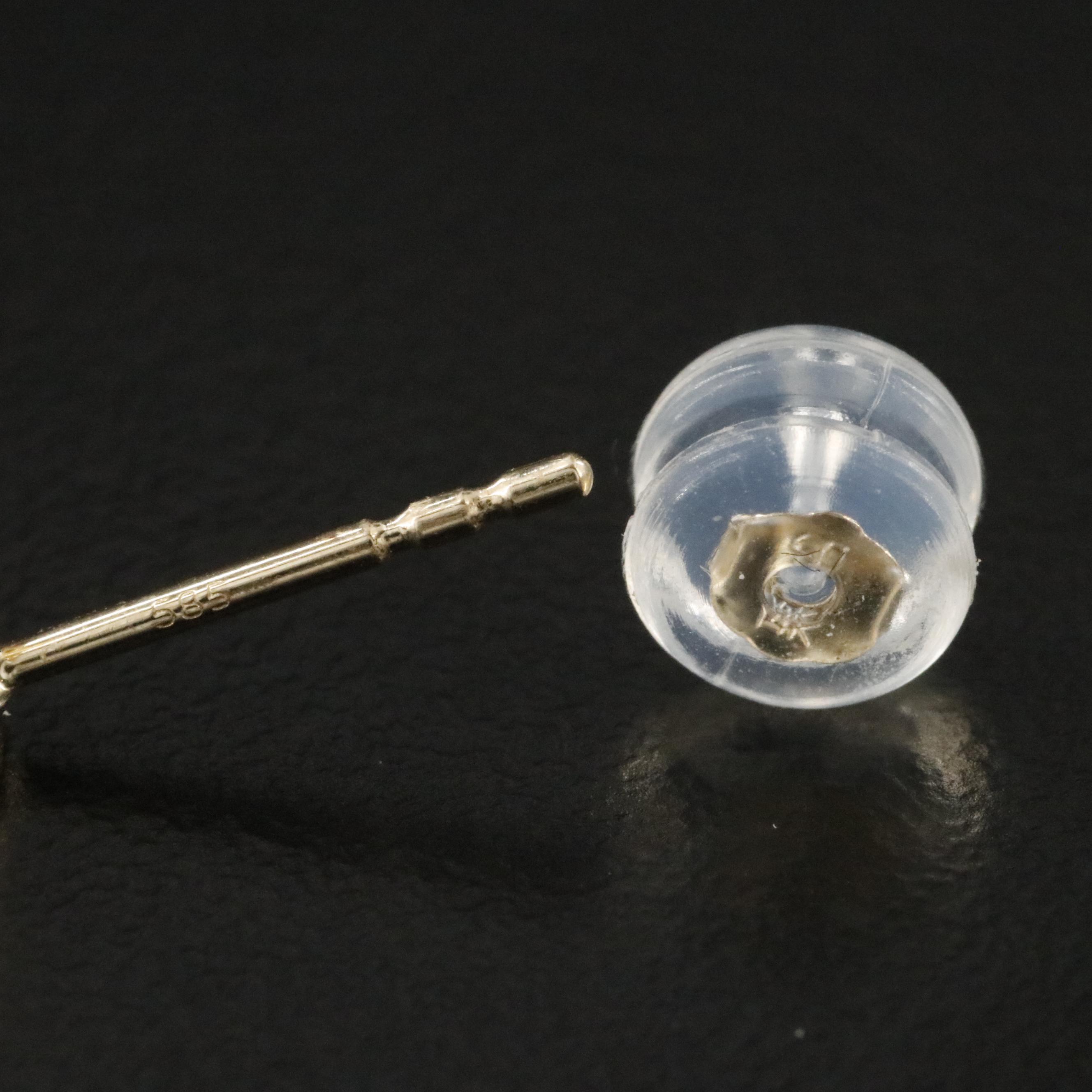 14K 0.12 CTW Diamond Rectangular Drop Earrings