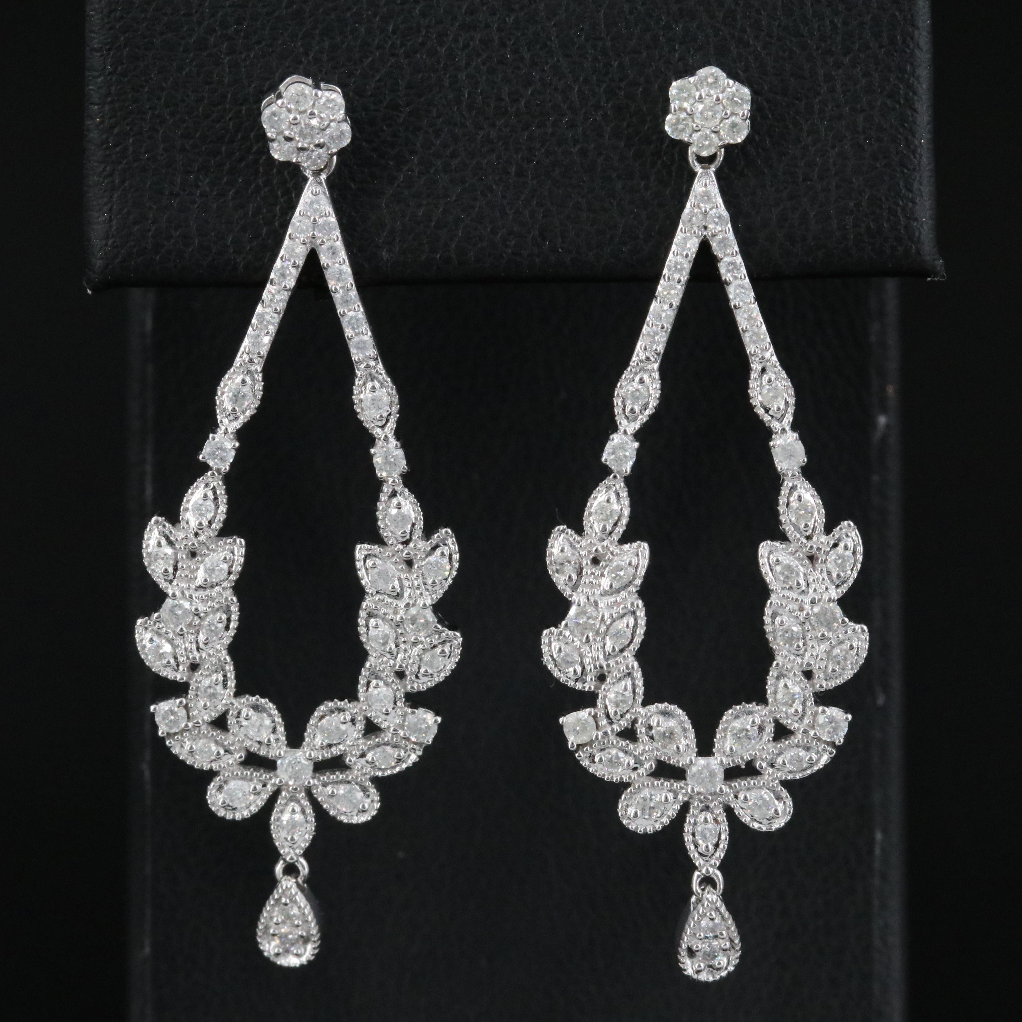 14K 1.02 CTW Diamond Garland Earrings