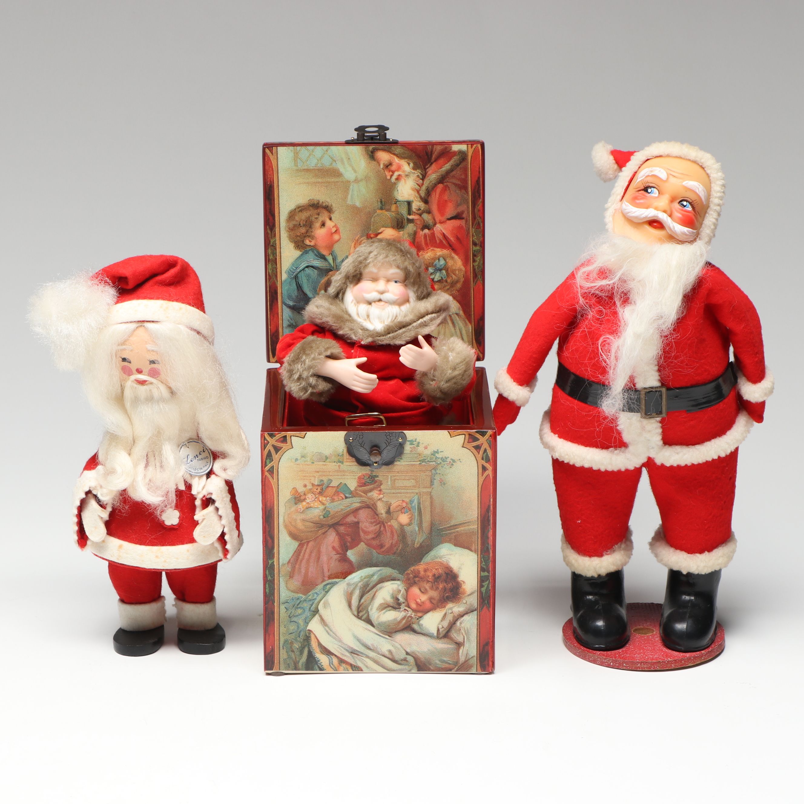 Lenci and Other Sants with St. Nicholas Musical Jack-in-the-Box