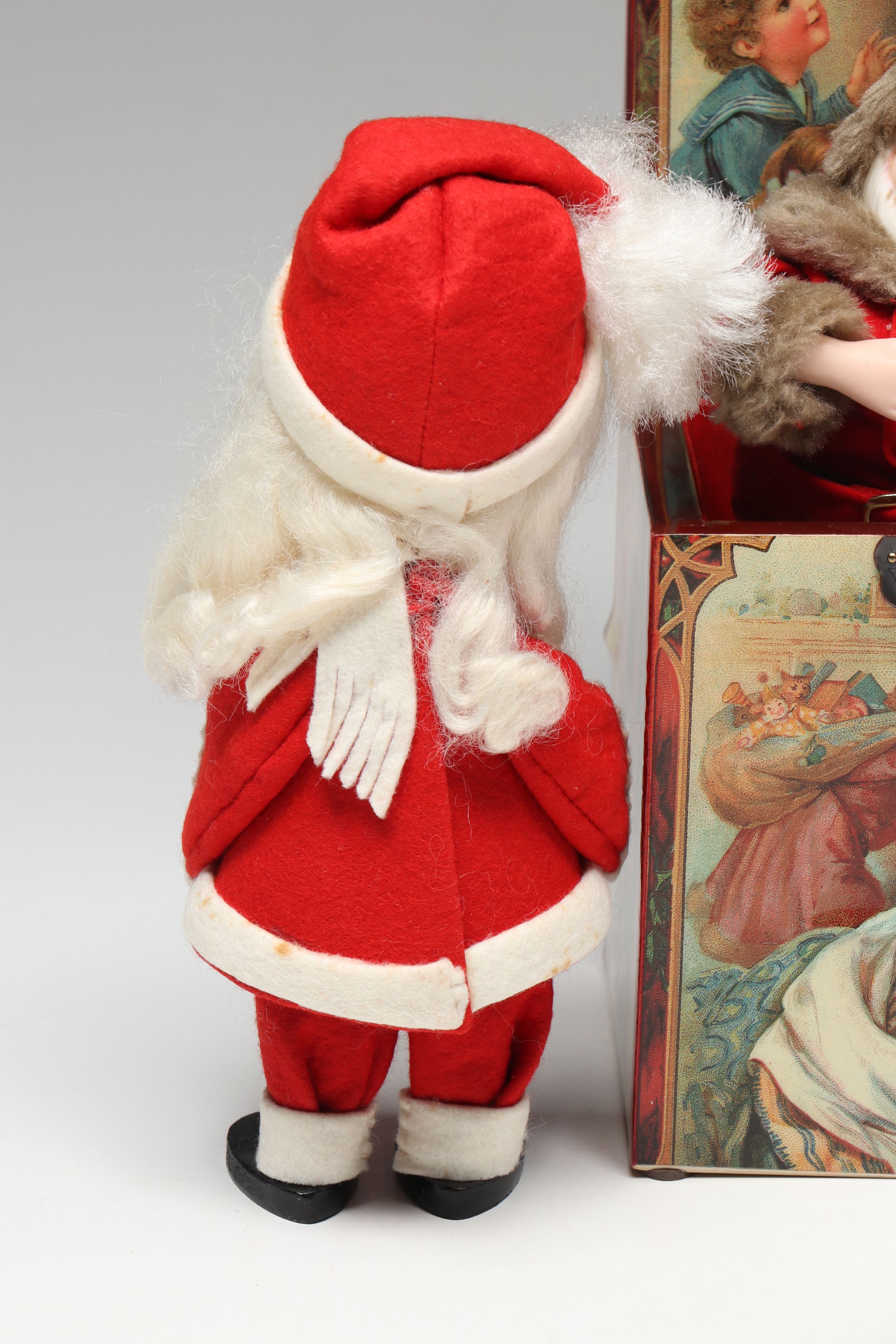 Lenci and Other Sants with St. Nicholas Musical Jack-in-the-Box