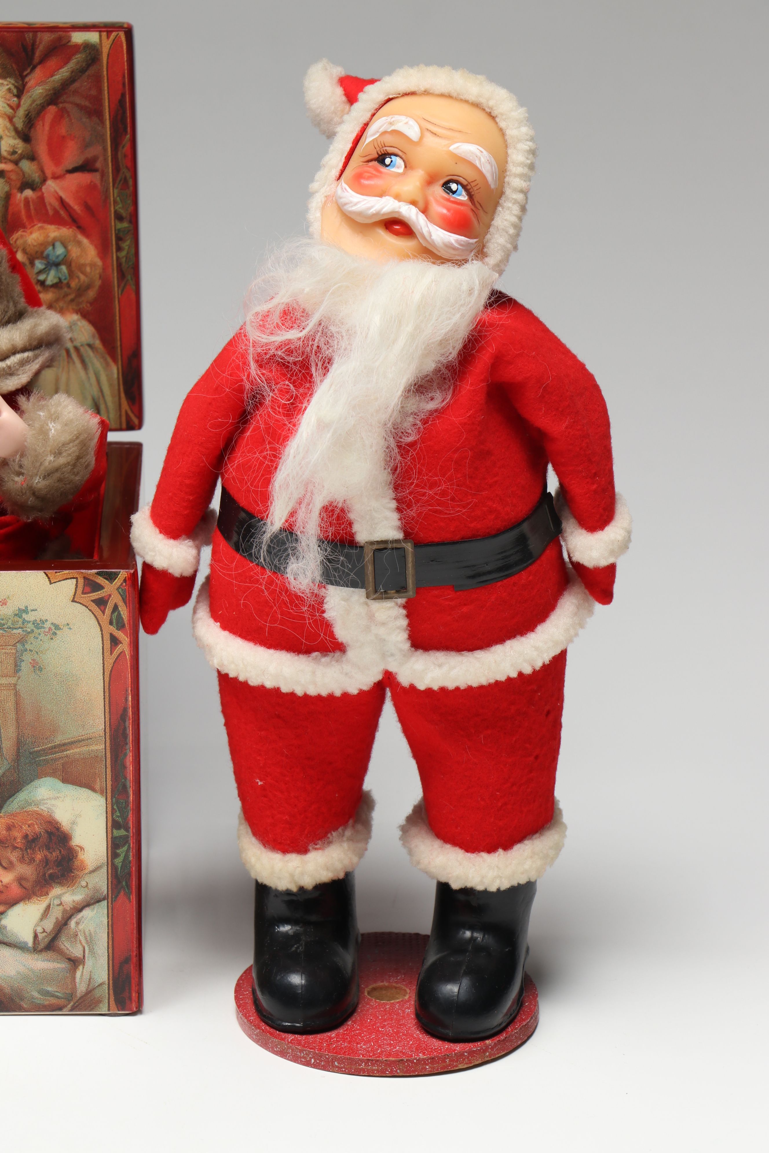 Lenci and Other Sants with St. Nicholas Musical Jack-in-the-Box