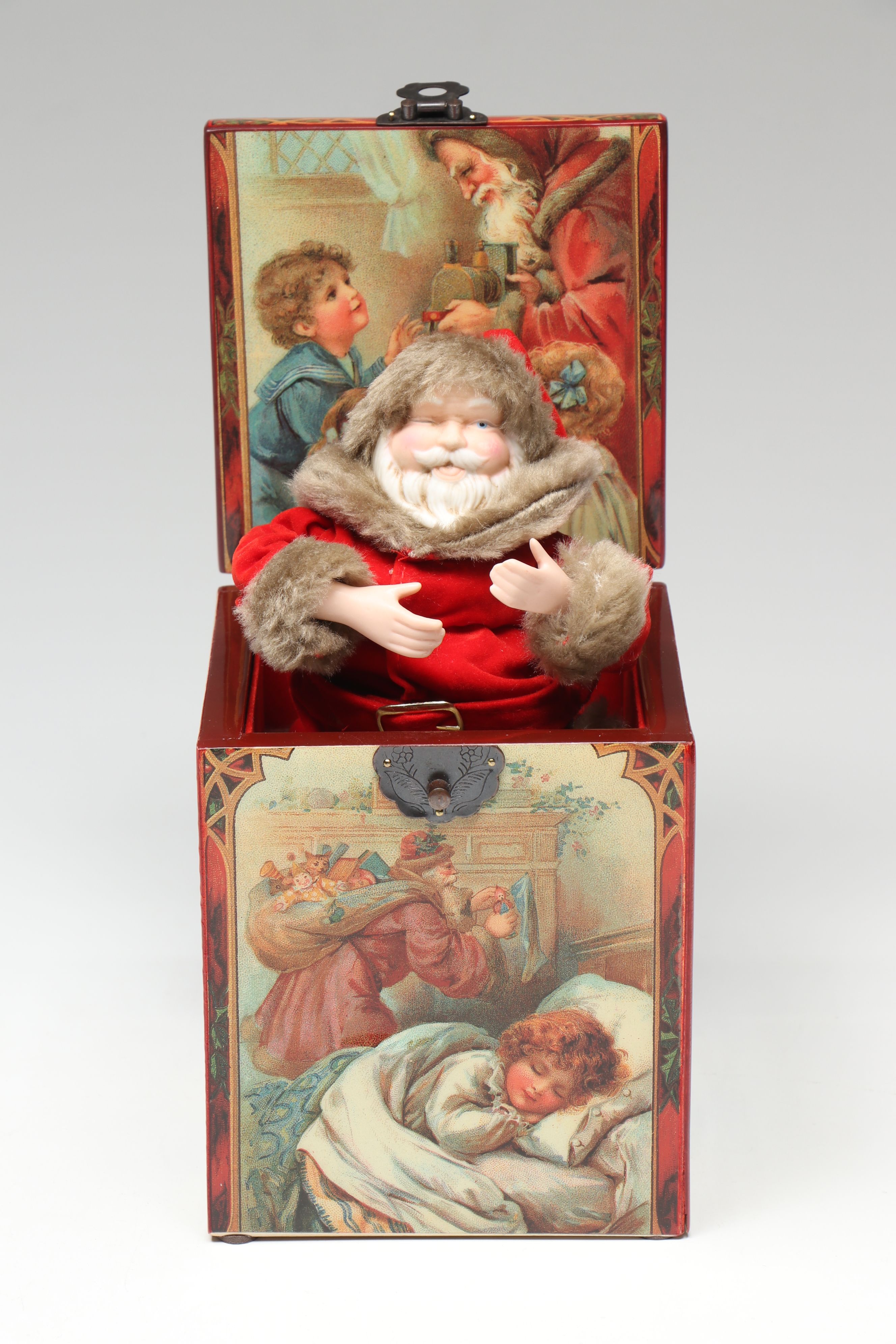 Lenci and Other Sants with St. Nicholas Musical Jack-in-the-Box