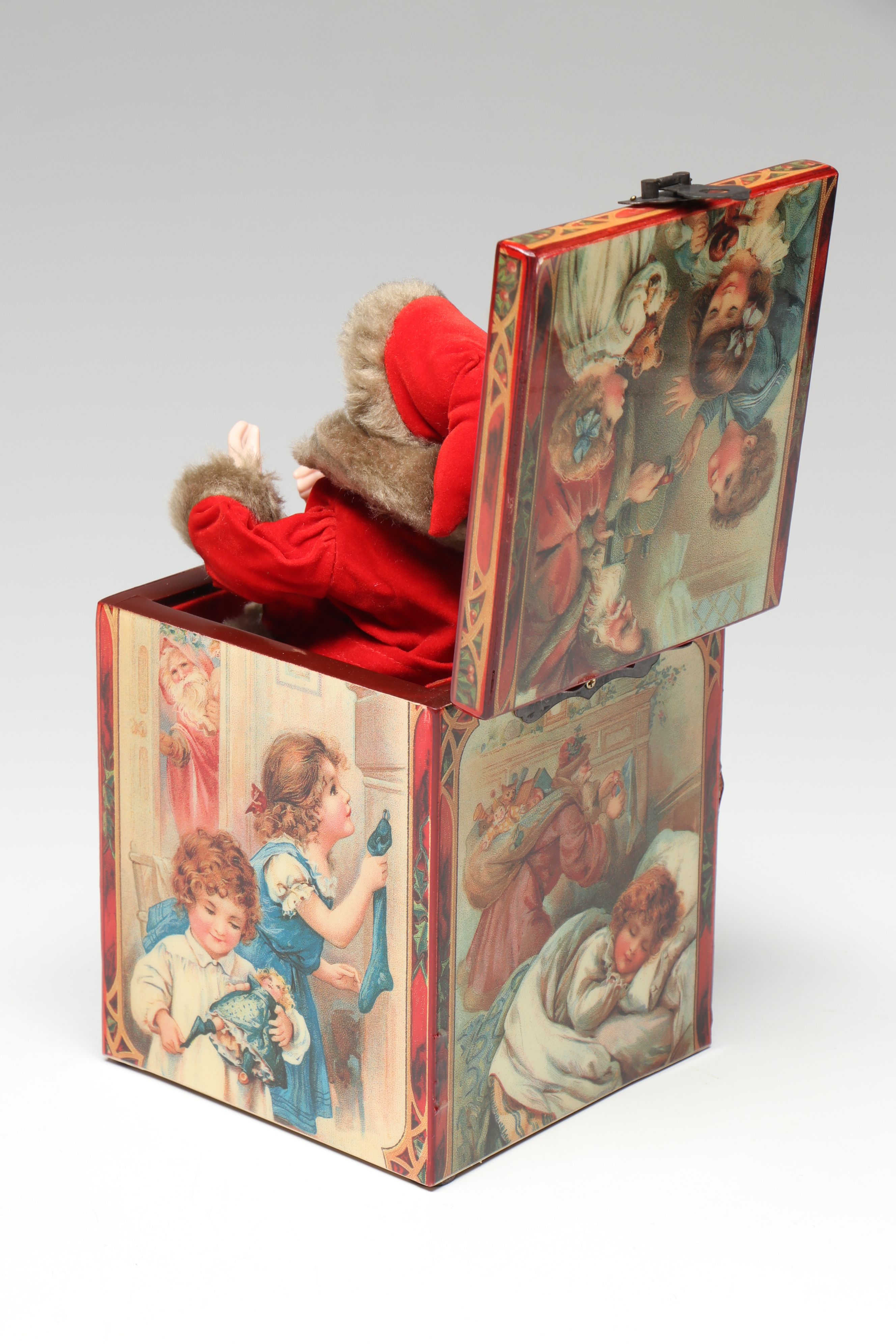 Lenci and Other Sants with St. Nicholas Musical Jack-in-the-Box