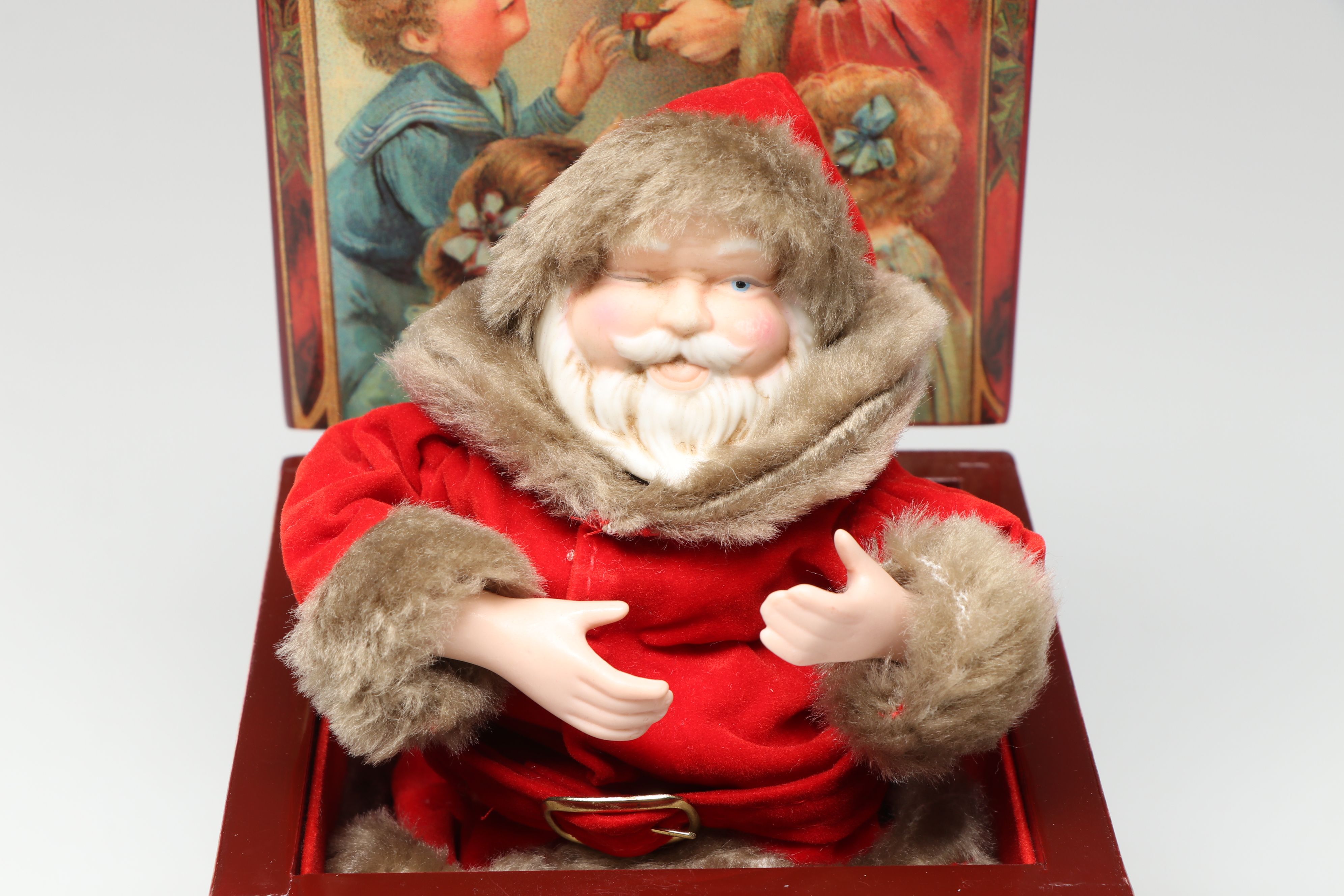 Lenci and Other Sants with St. Nicholas Musical Jack-in-the-Box