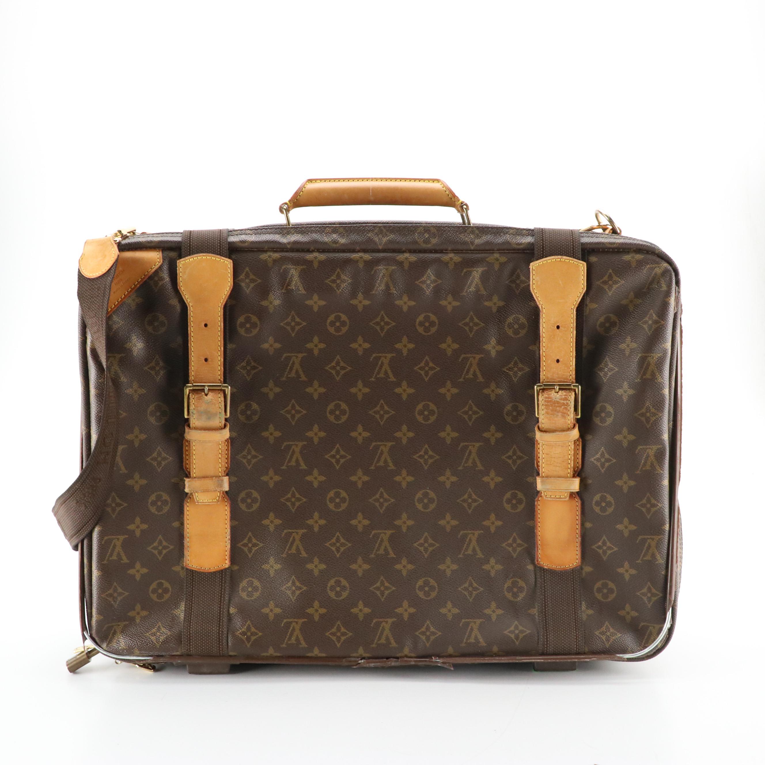 Louis Vuitton Satellite 53 Suitcase in Monogram Coated Canvas and Leather Trim