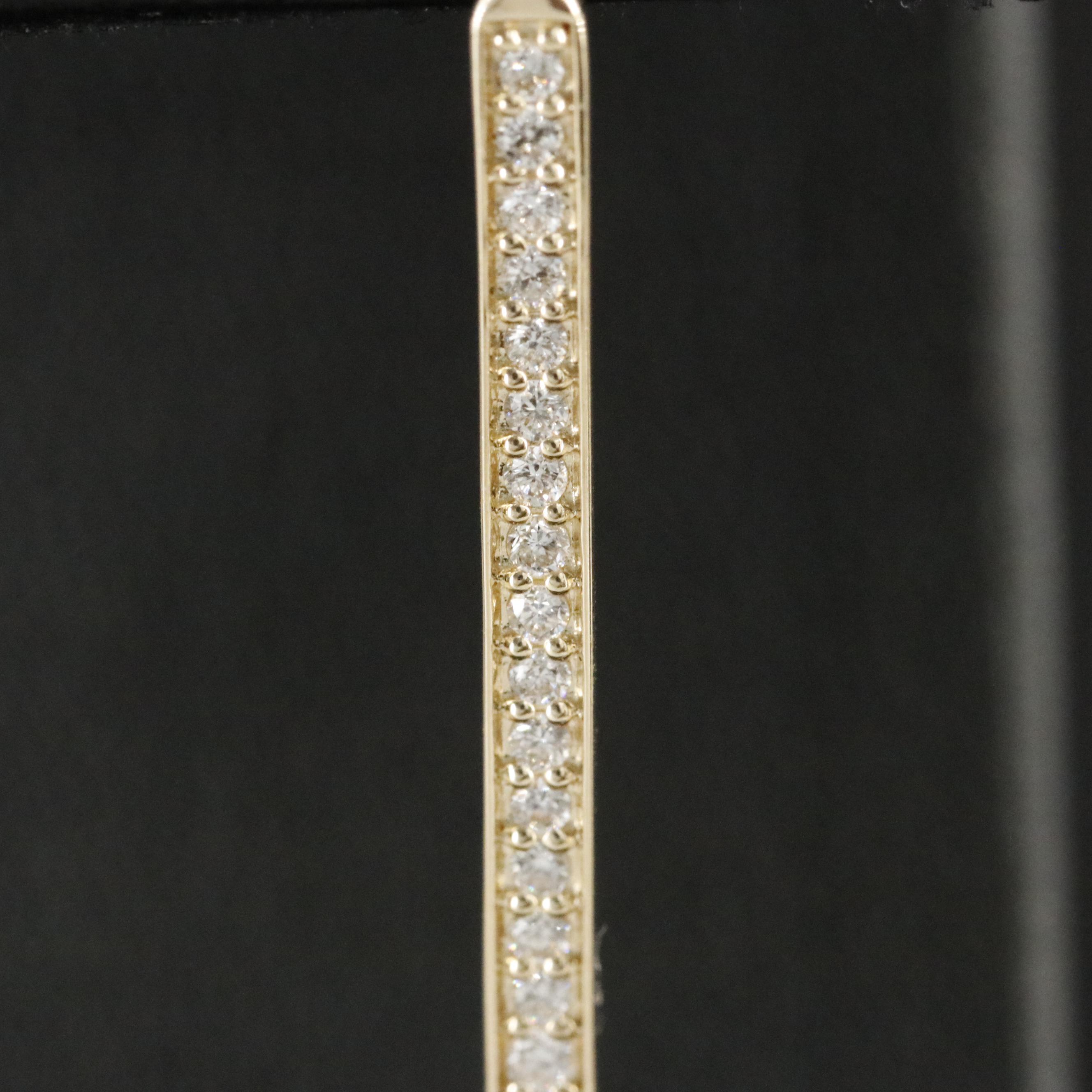 10K 0.50 CTW Lab Grown Diamond Bar Earrings