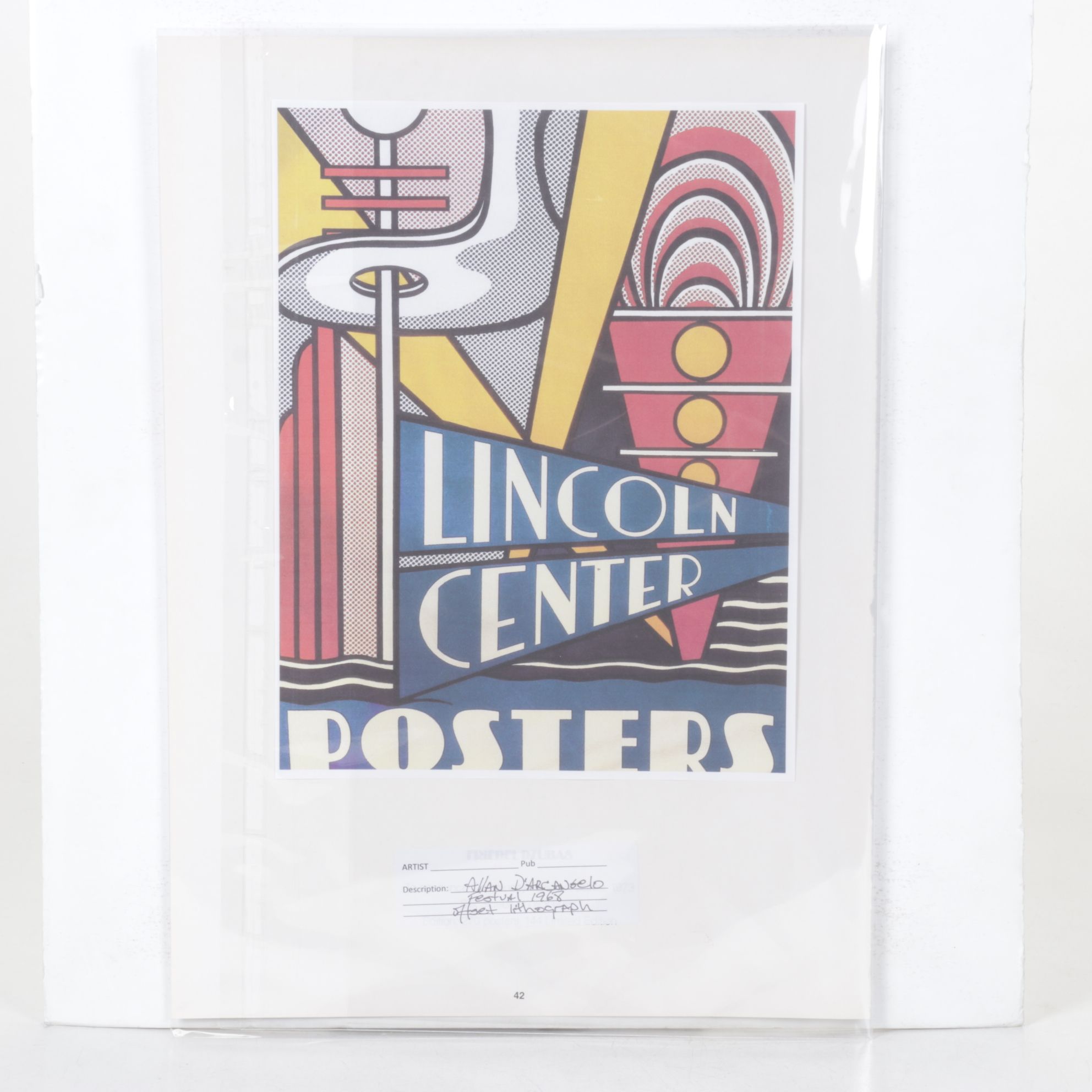 Offset Lithograph after Allan D'Arcangelo for Lincoln Center Festival '68