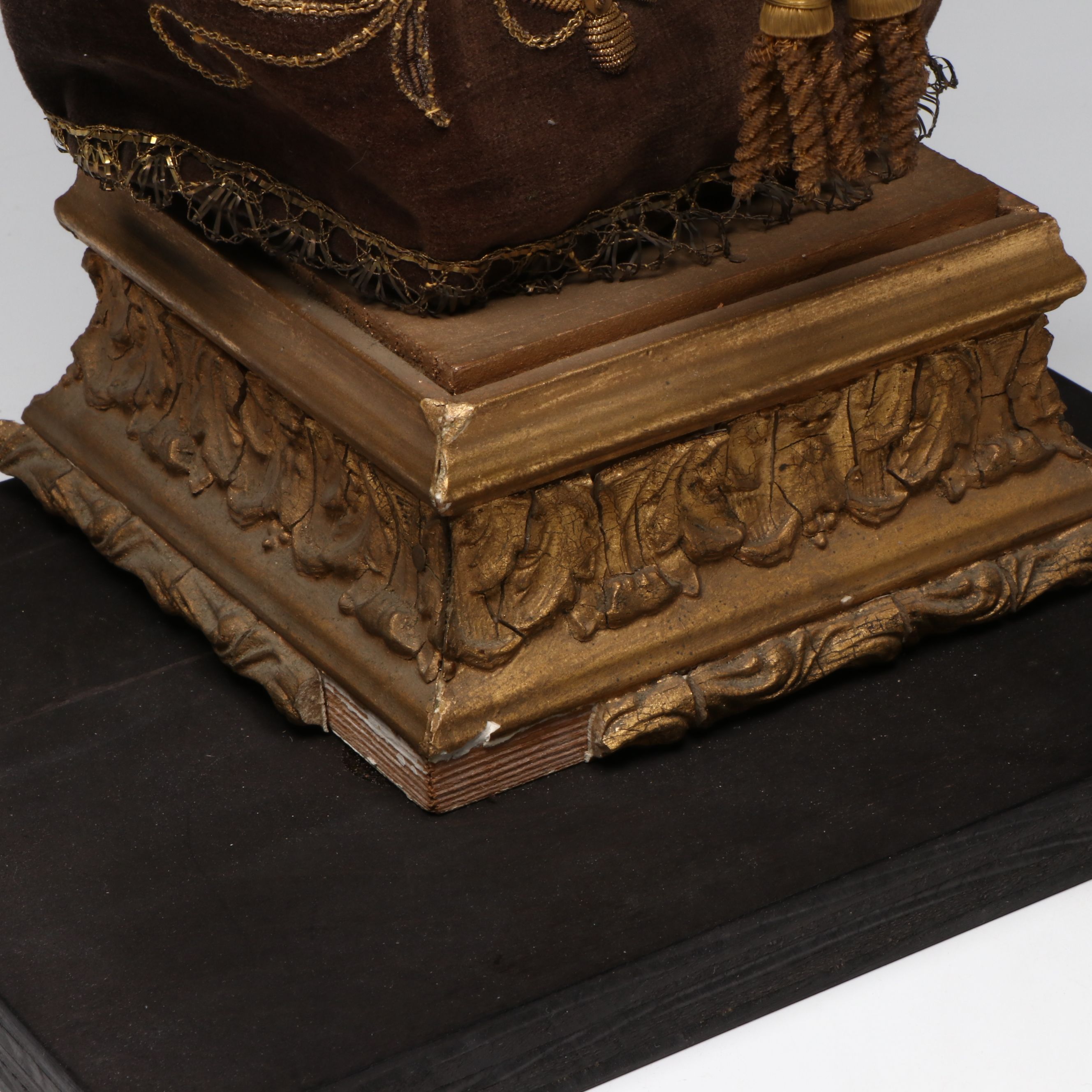 Virgin of Devotion Articulated Carved Wooden Statuette, 19th Century