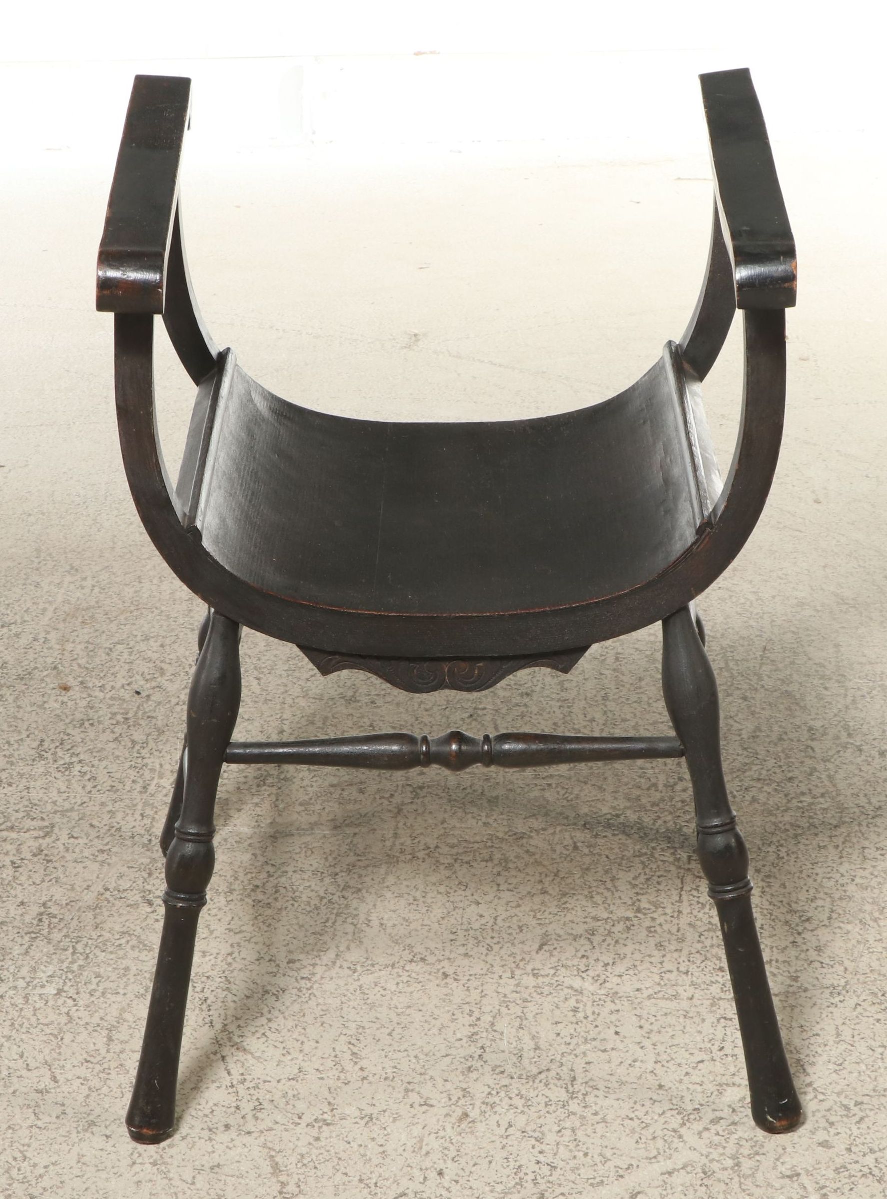 Renaissance Revival Style Wooden Savonarola Chair, Early 20th Century