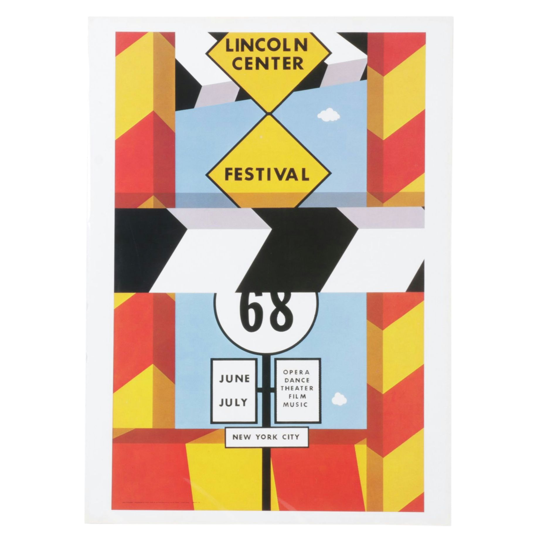 Offset Lithograph after Allan D'Arcangelo for Lincoln Center Festival '68