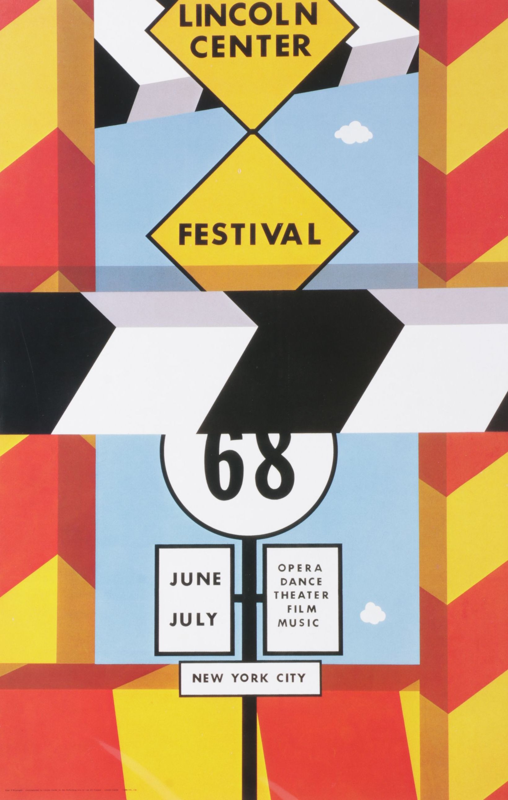Offset Lithograph after Allan D'Arcangelo for Lincoln Center Festival '68