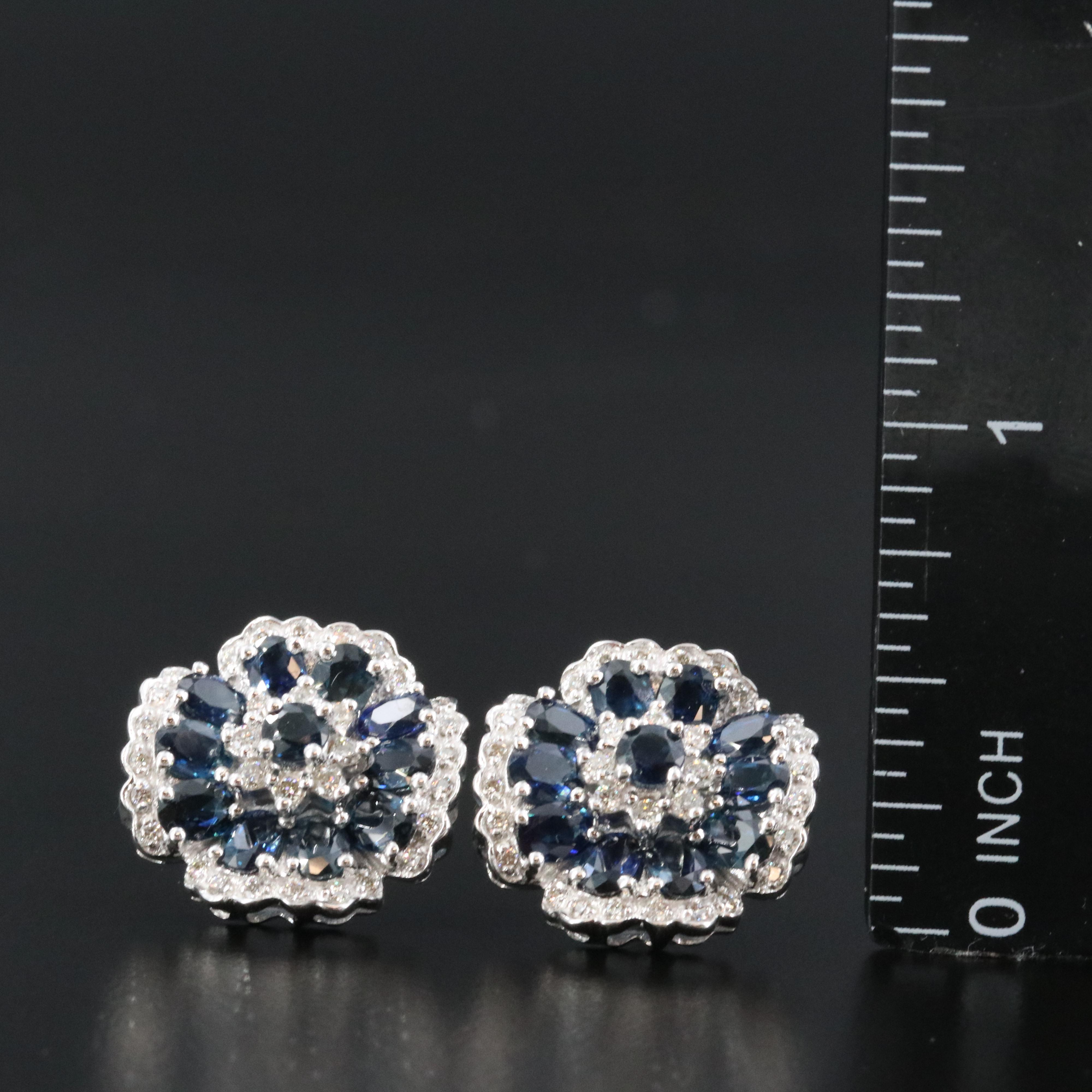 14K Sapphire and Diamond Earrings