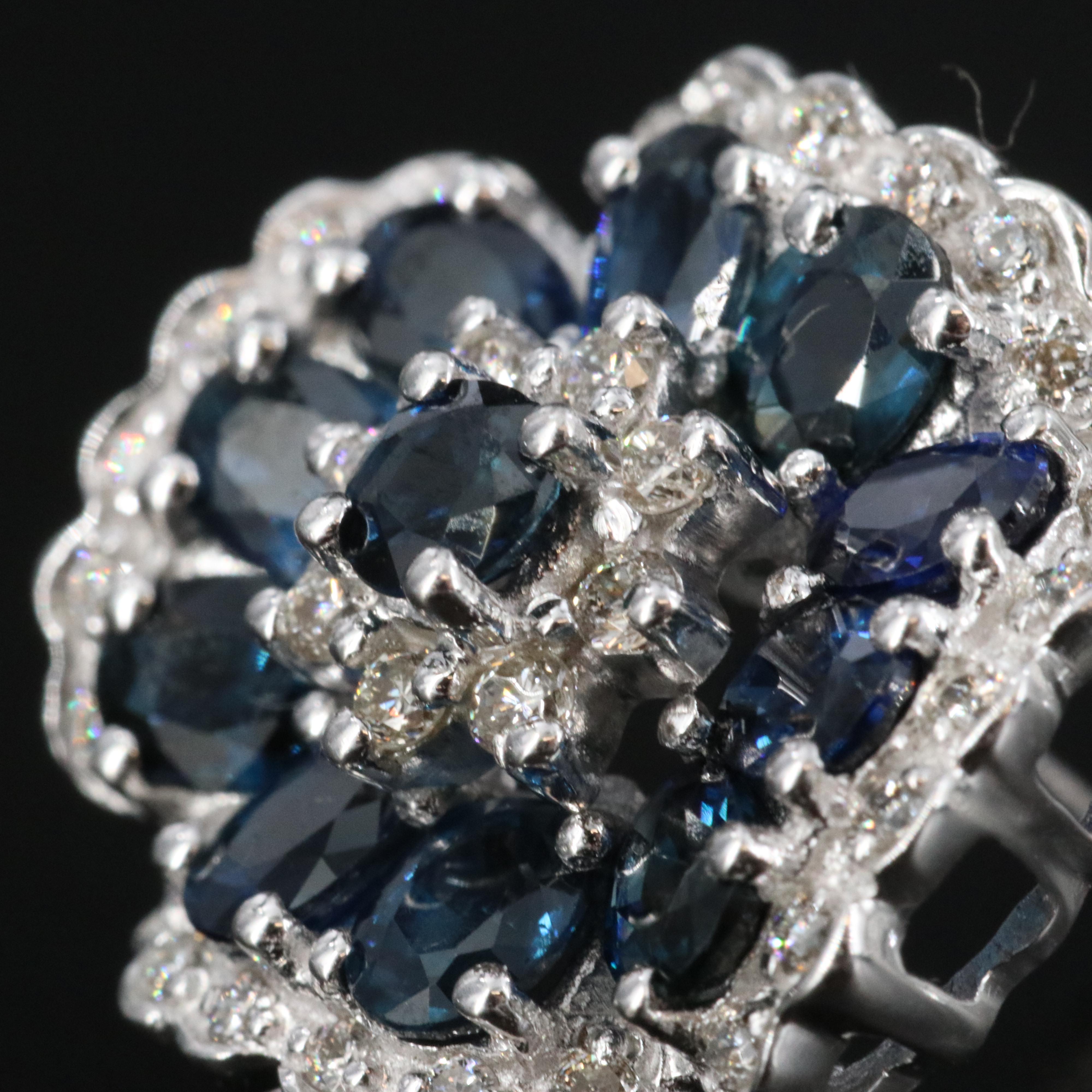 14K Sapphire and Diamond Earrings