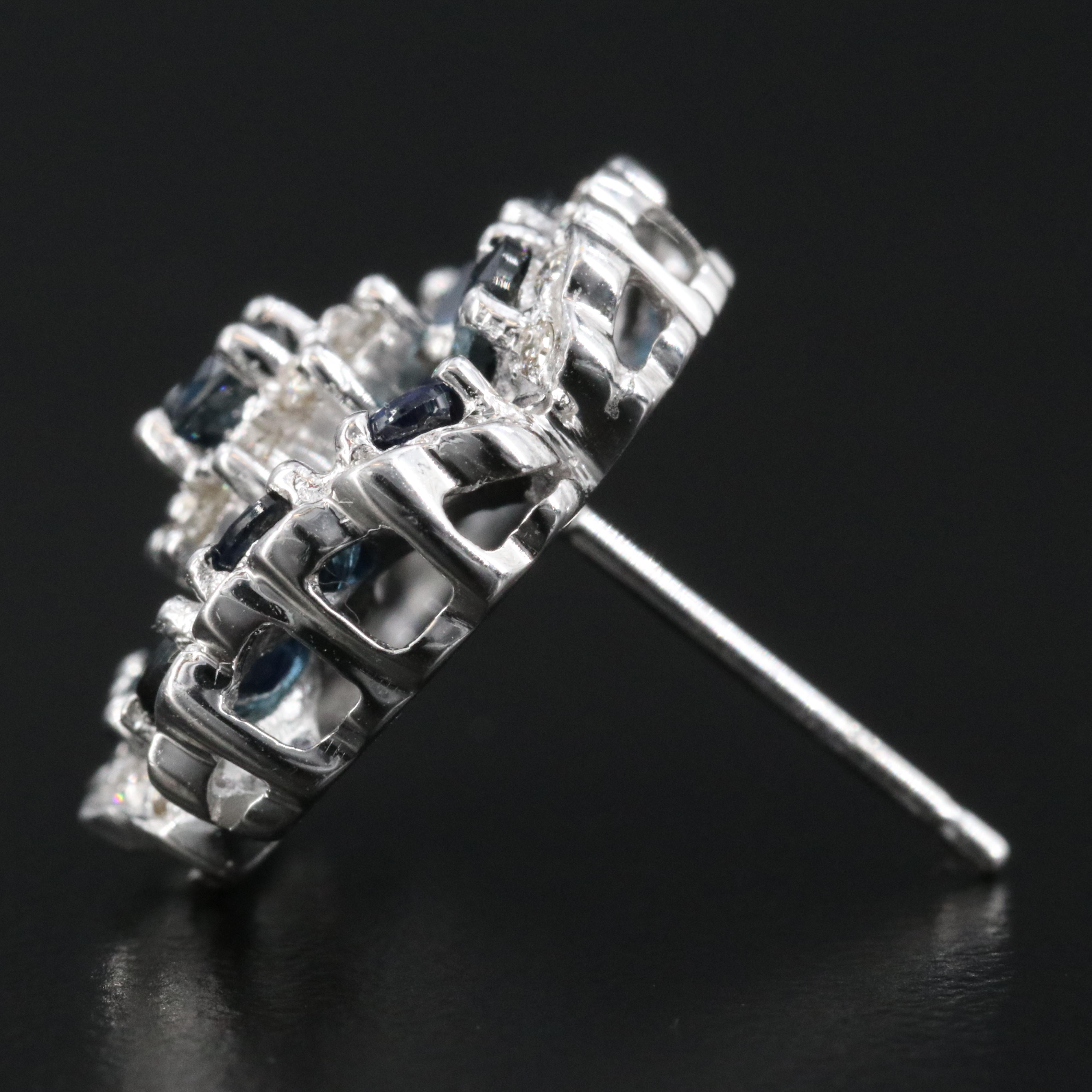 14K Sapphire and Diamond Earrings