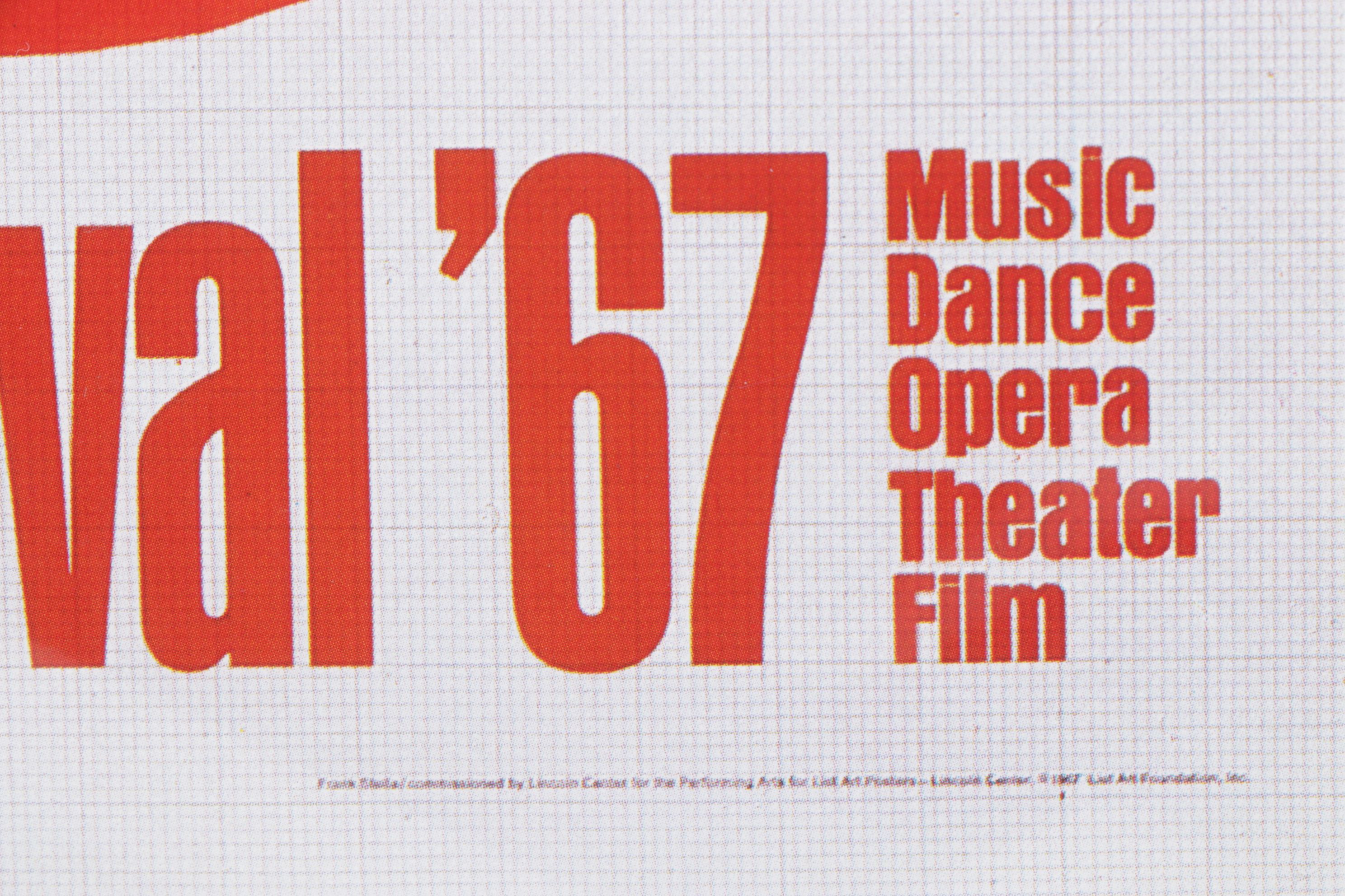 Offset Lithograph after Frank Stella for Lincoln Center Festival '67