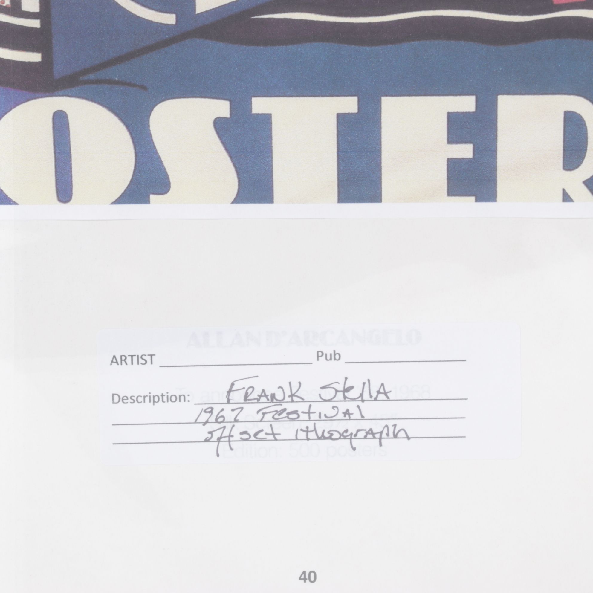 Offset Lithograph after Frank Stella for Lincoln Center Festival '67