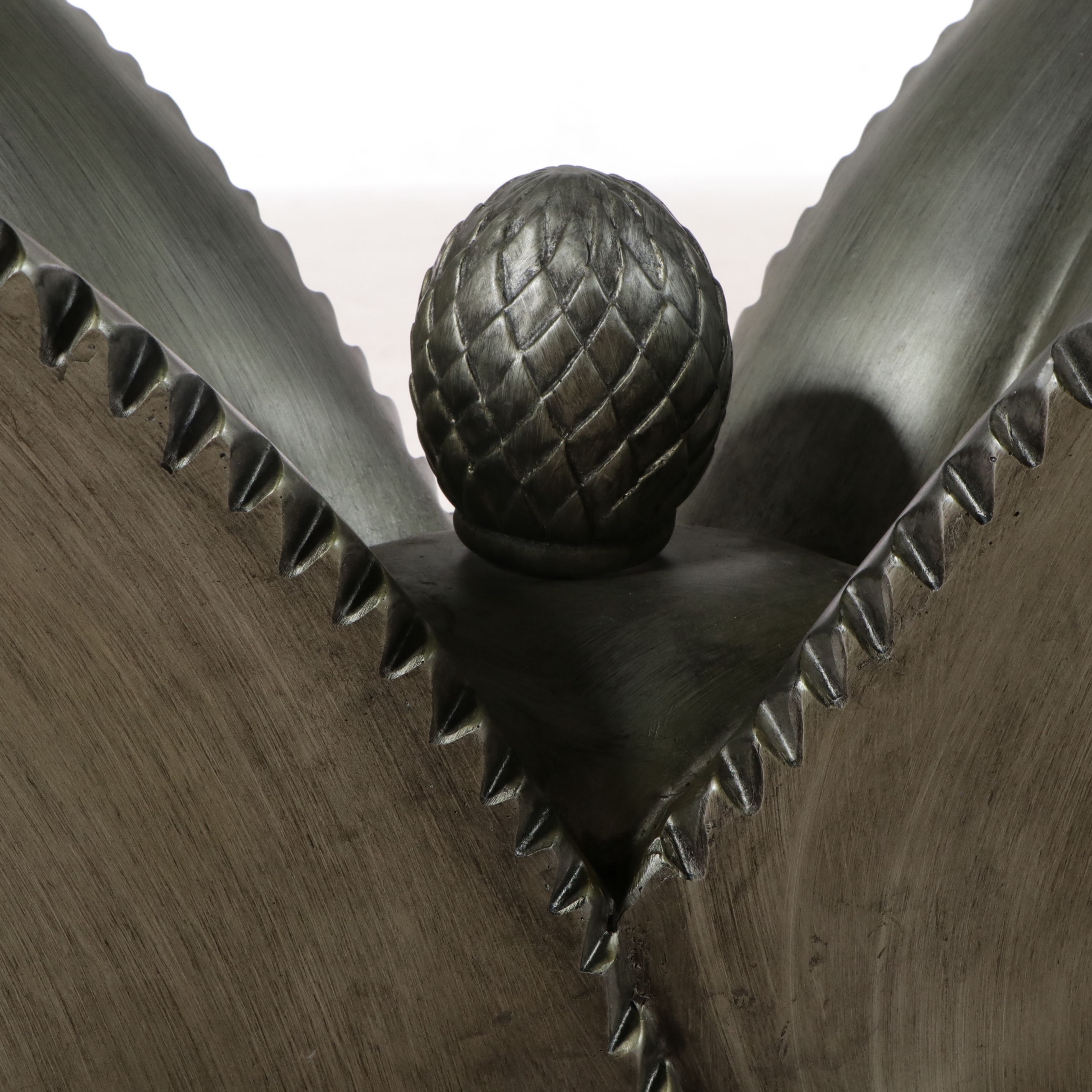 Contemporary Pedestal Dining Table with Glass Top