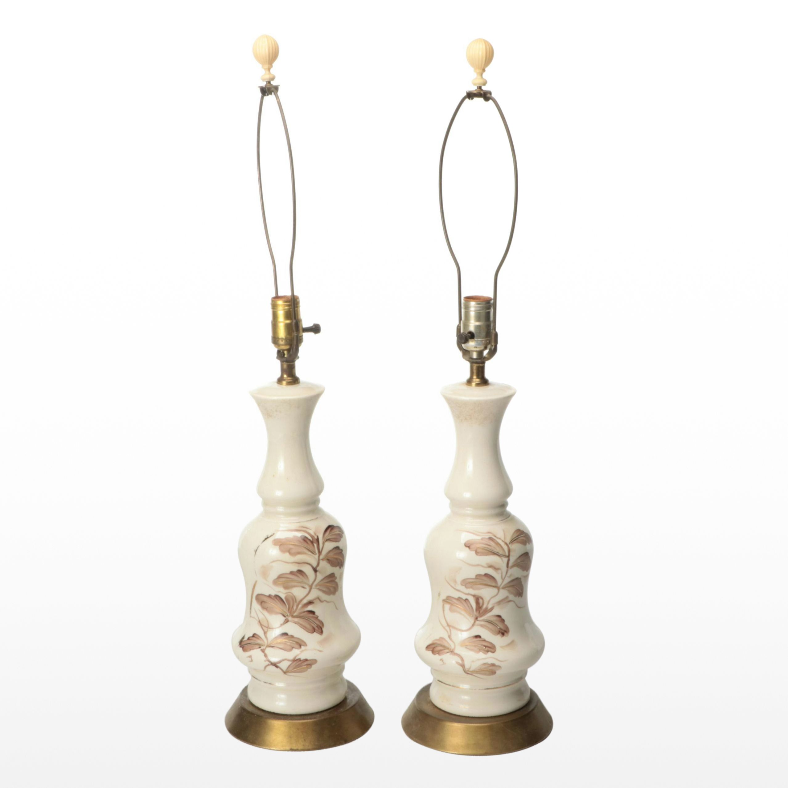 Hand-Painted Porcelain Table Lamps
