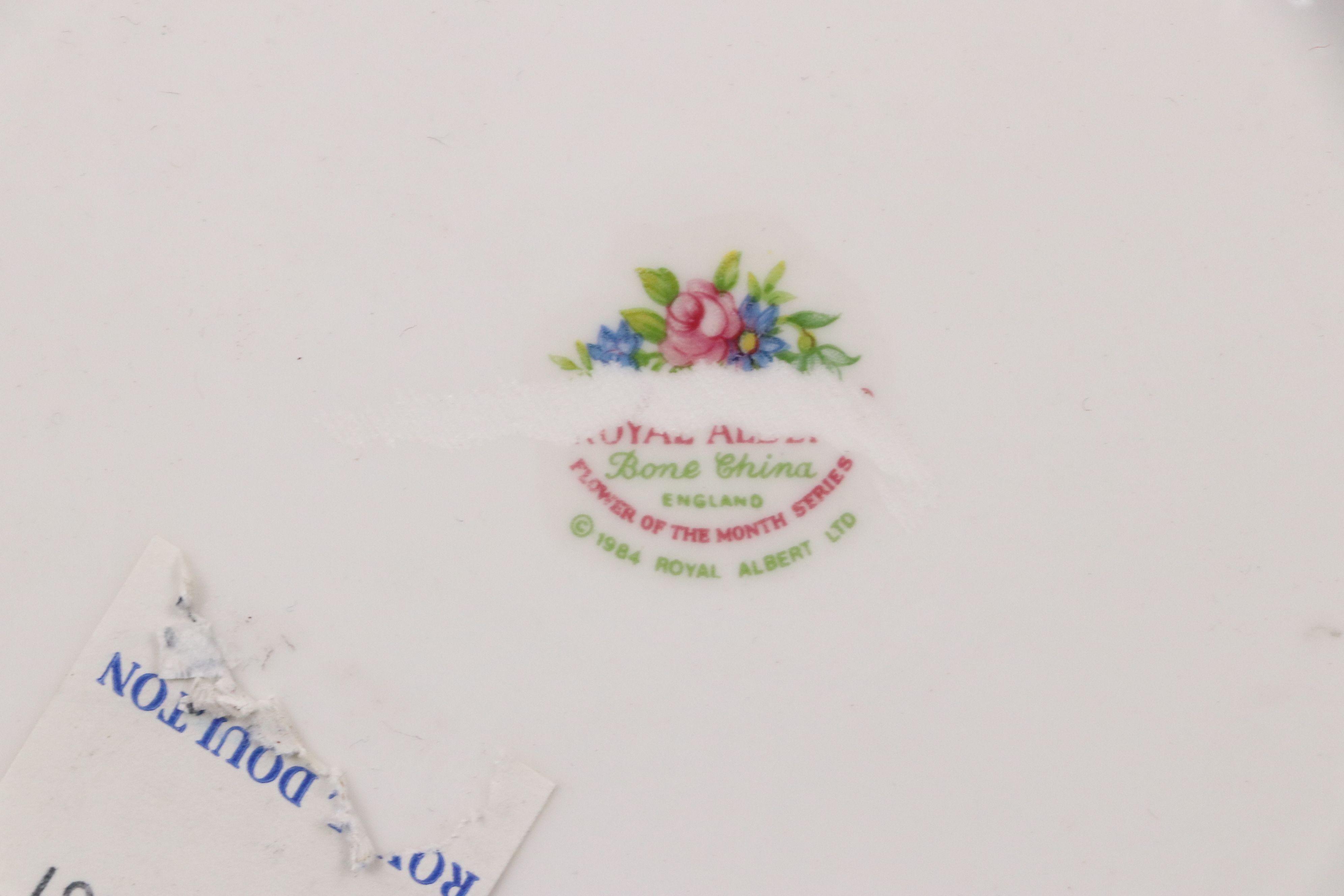 Royal Albert "Flower of the Month" Ceramic Teacups, Saucers with Other Serveware