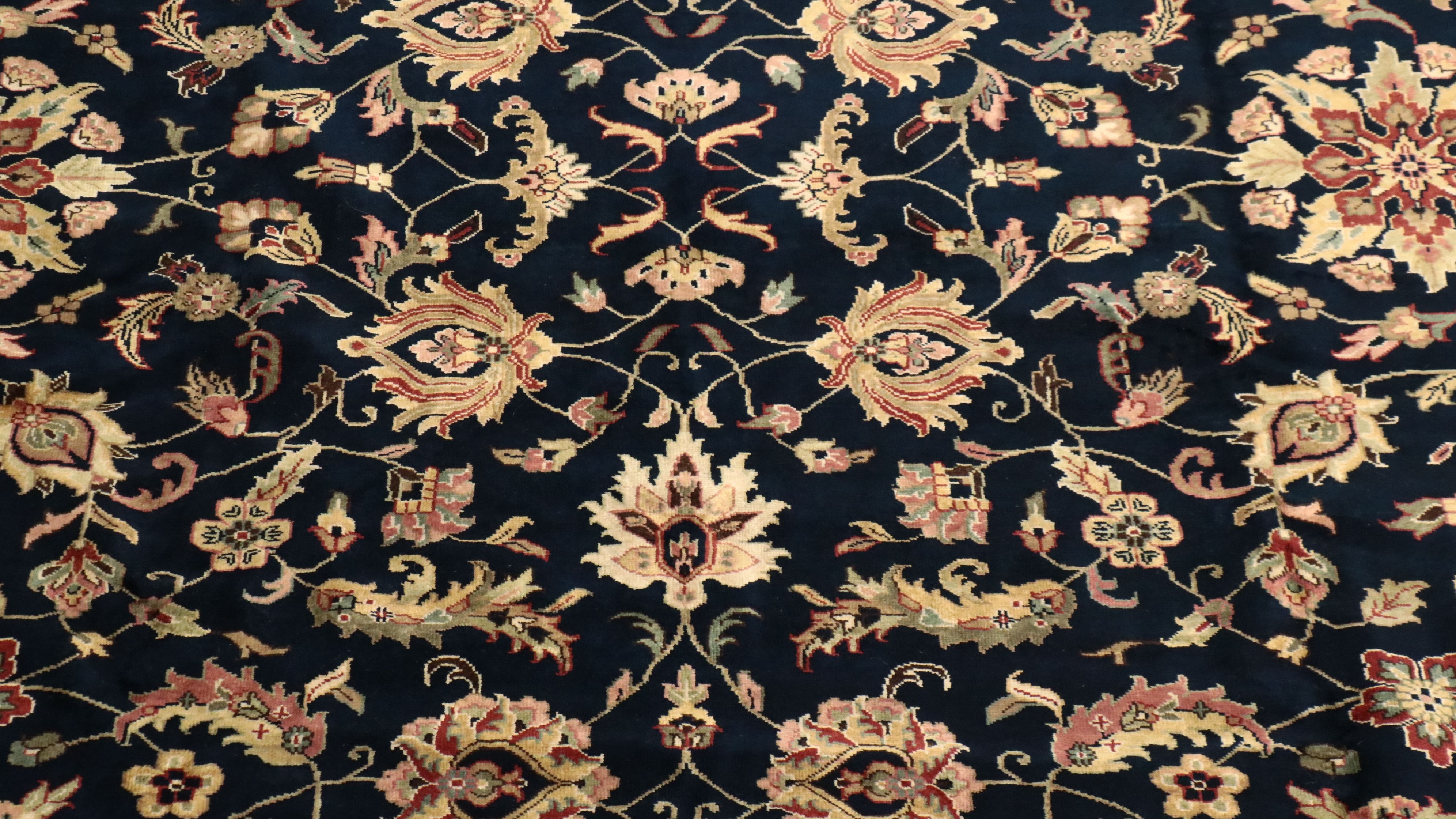 11'8 x 14'8 Hand-Knotted Indian Agra Room-Sized Rug