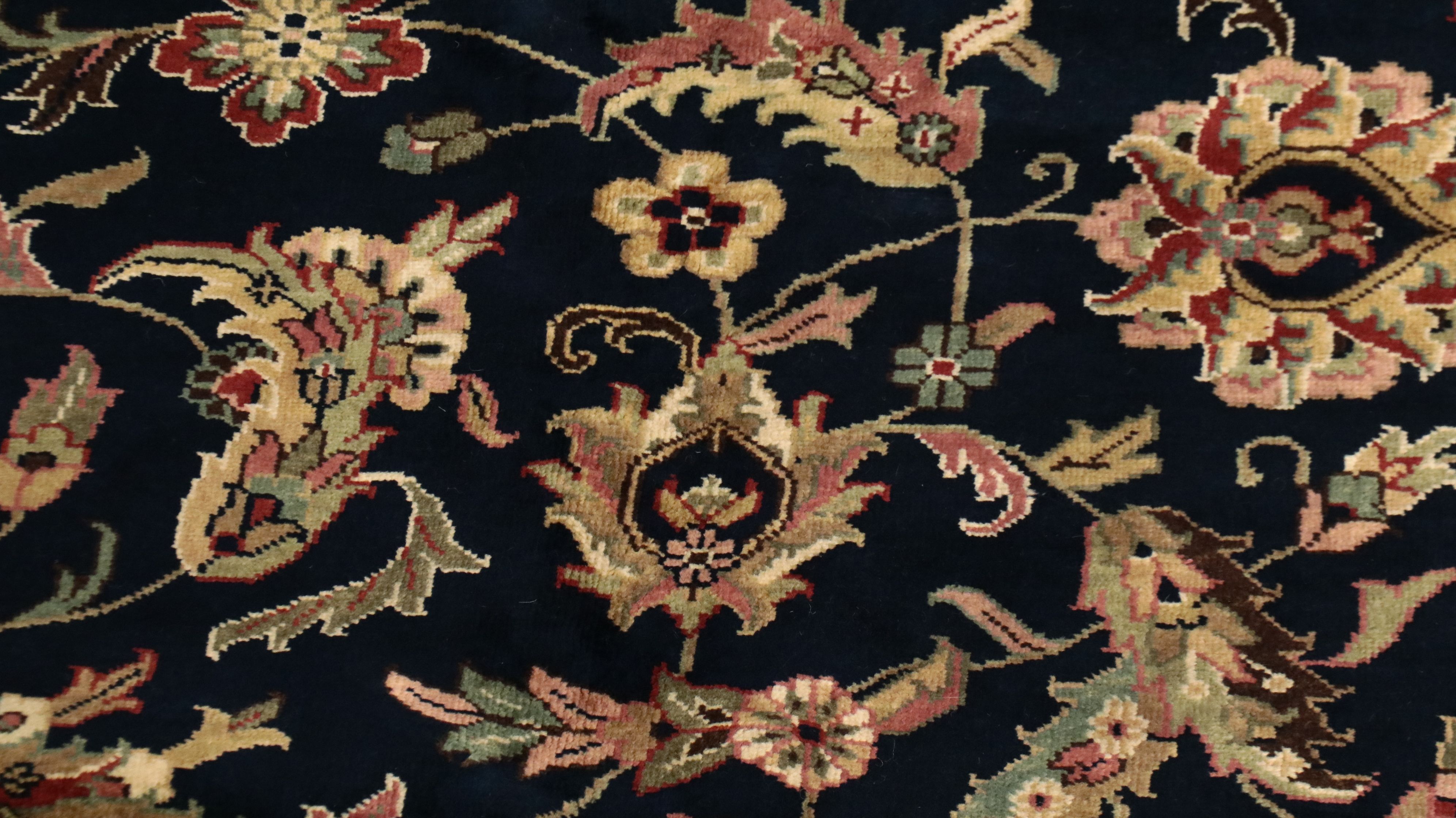 11'8 x 14'8 Hand-Knotted Indian Agra Room-Sized Rug