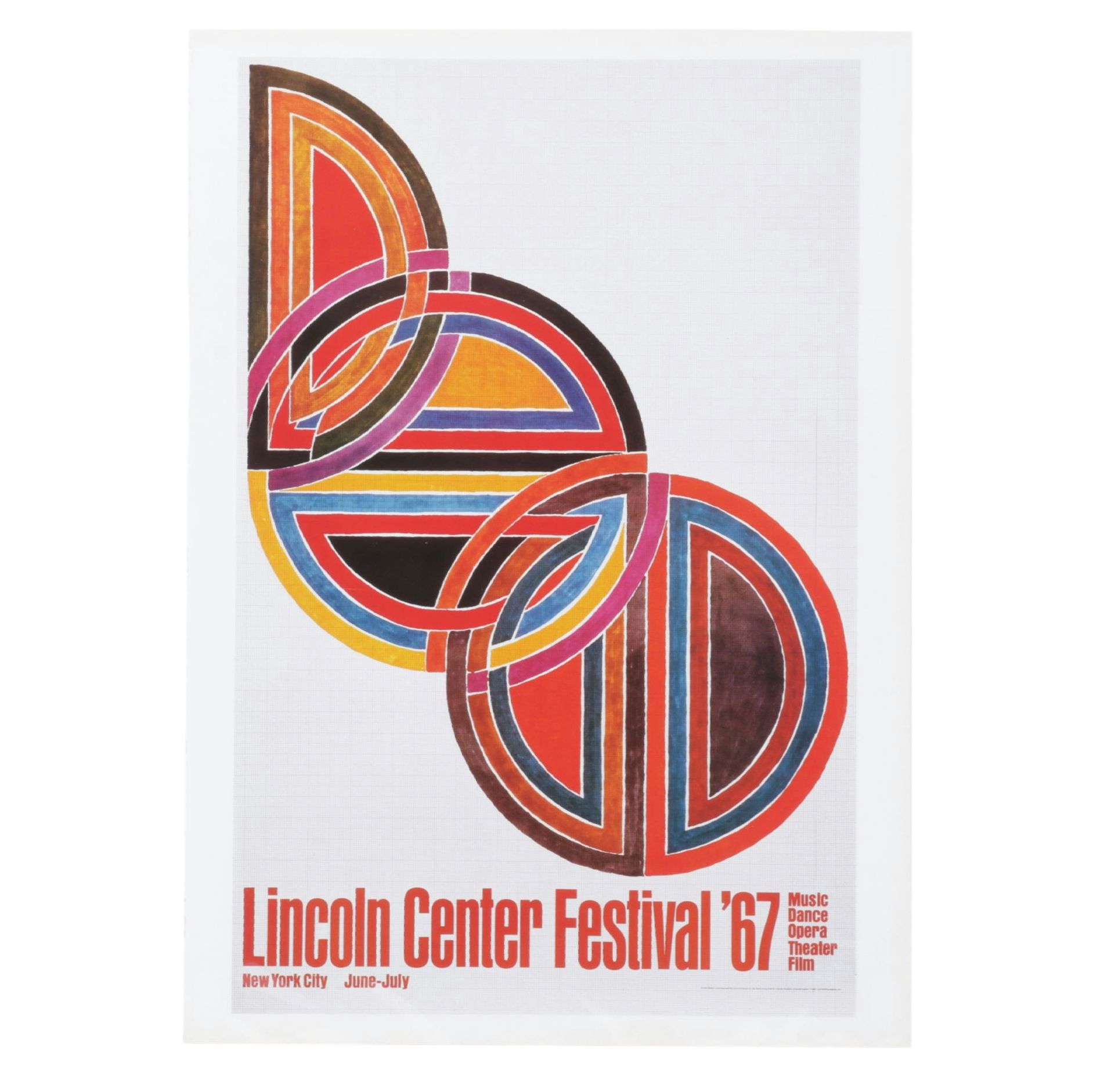 Offset Lithograph after Frank Stella for Lincoln Center Festival '67