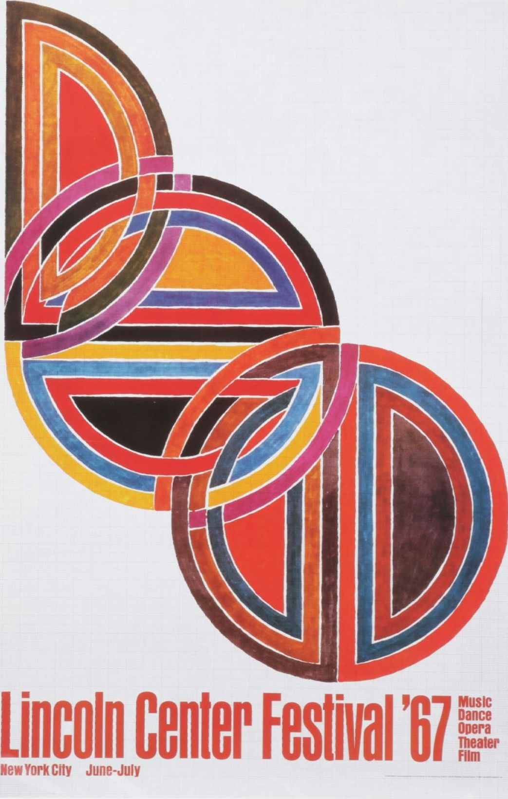 Offset Lithograph after Frank Stella for Lincoln Center Festival '67