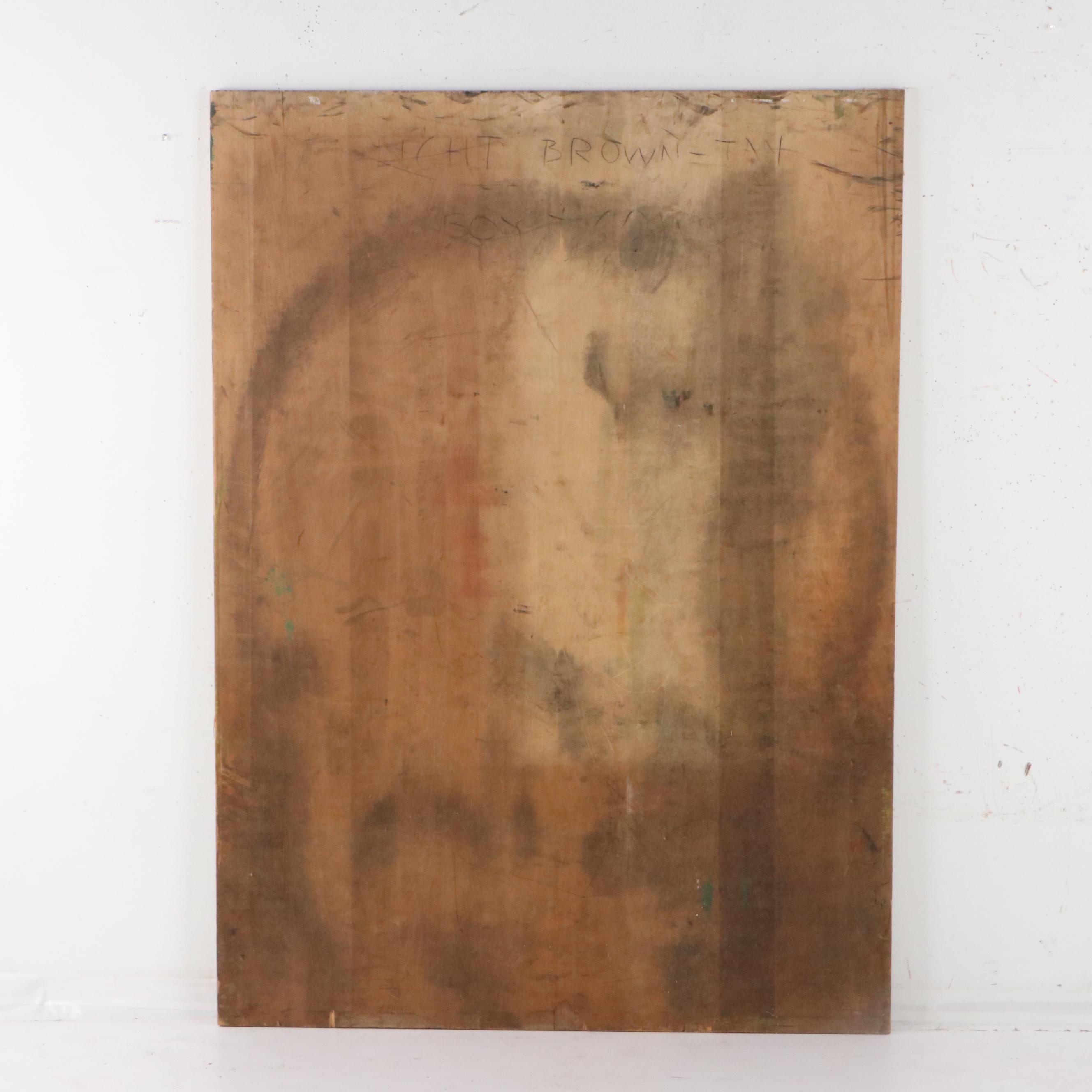 Carved Wood Advertisement/Sign Print Plate, Mid-20th Century