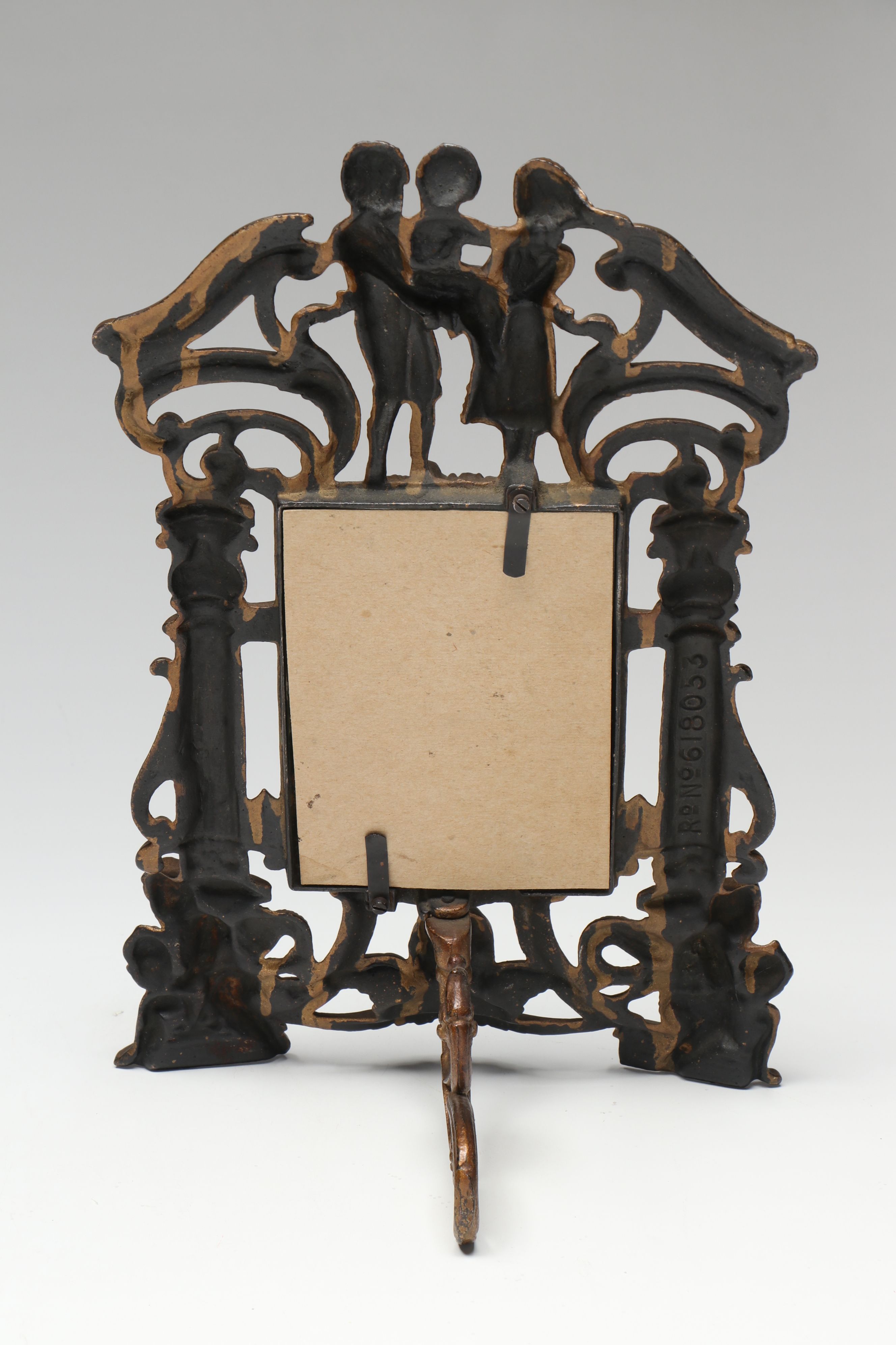 Brass Figural Framed Mirror Pair