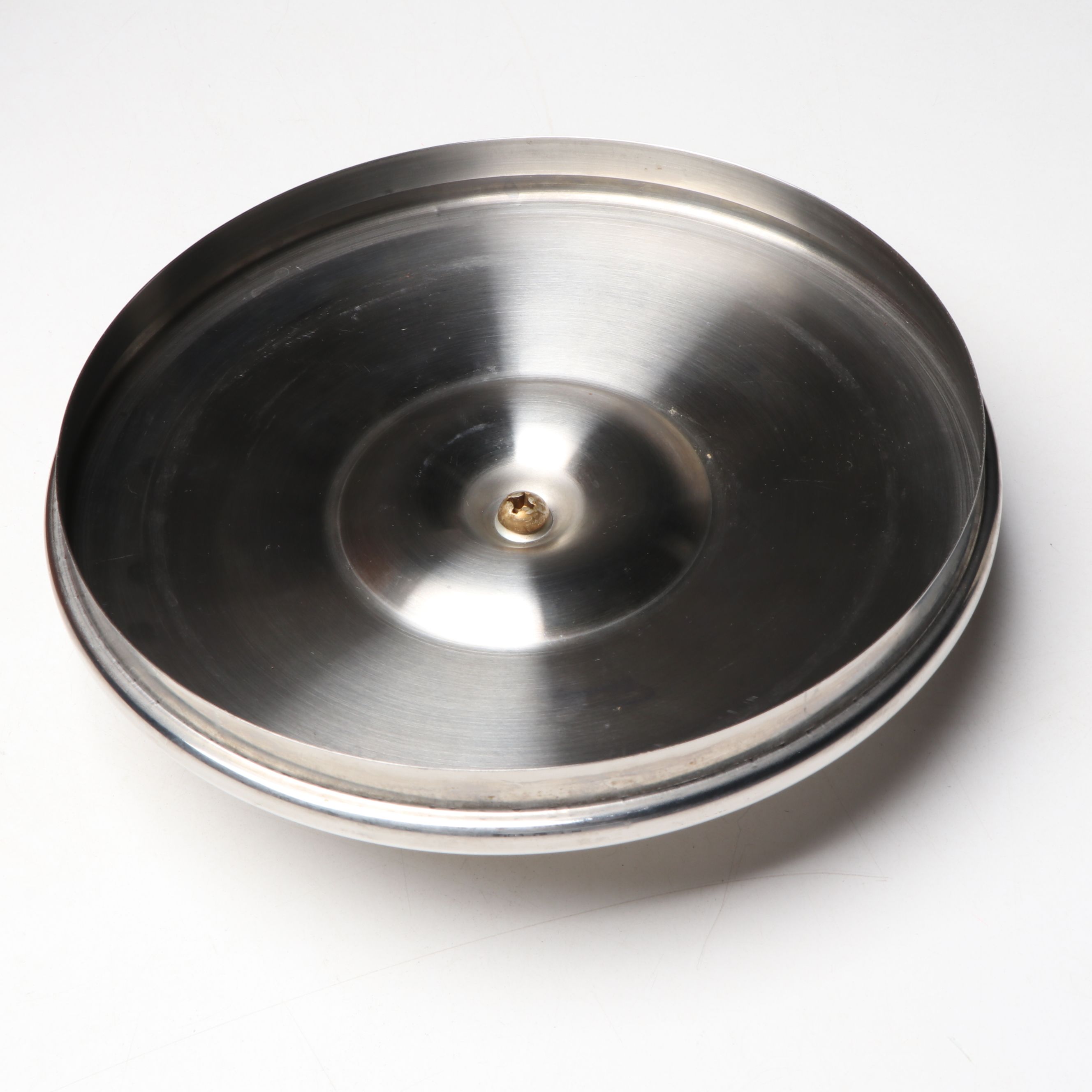 Mid Century Modern Teak and Aluminum Ice Bucket with Scoop