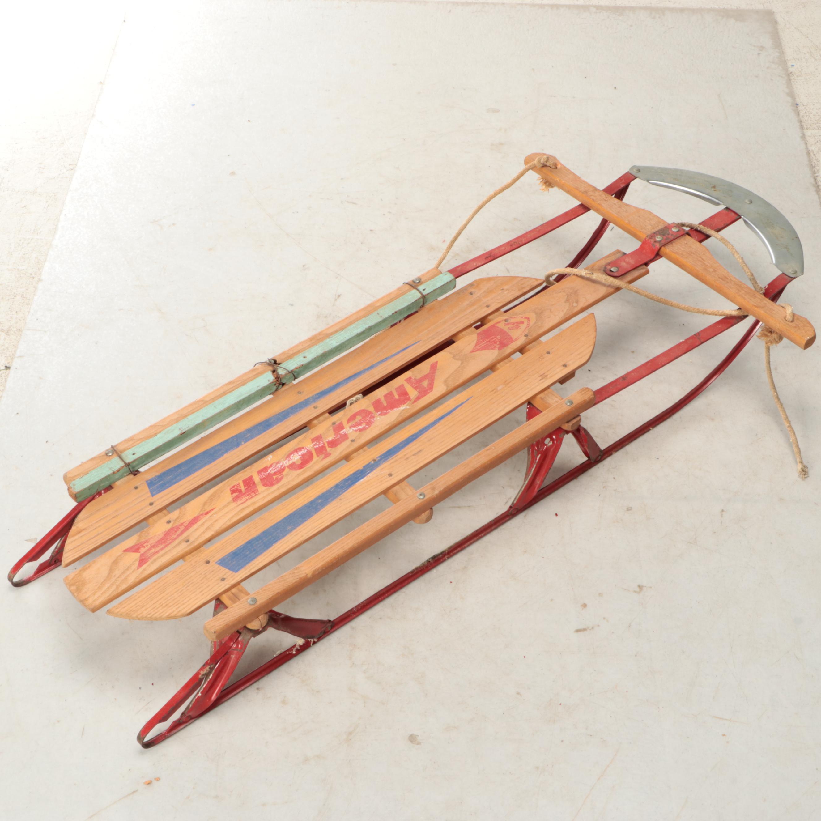 Champion and American Wooden Runner Sleds